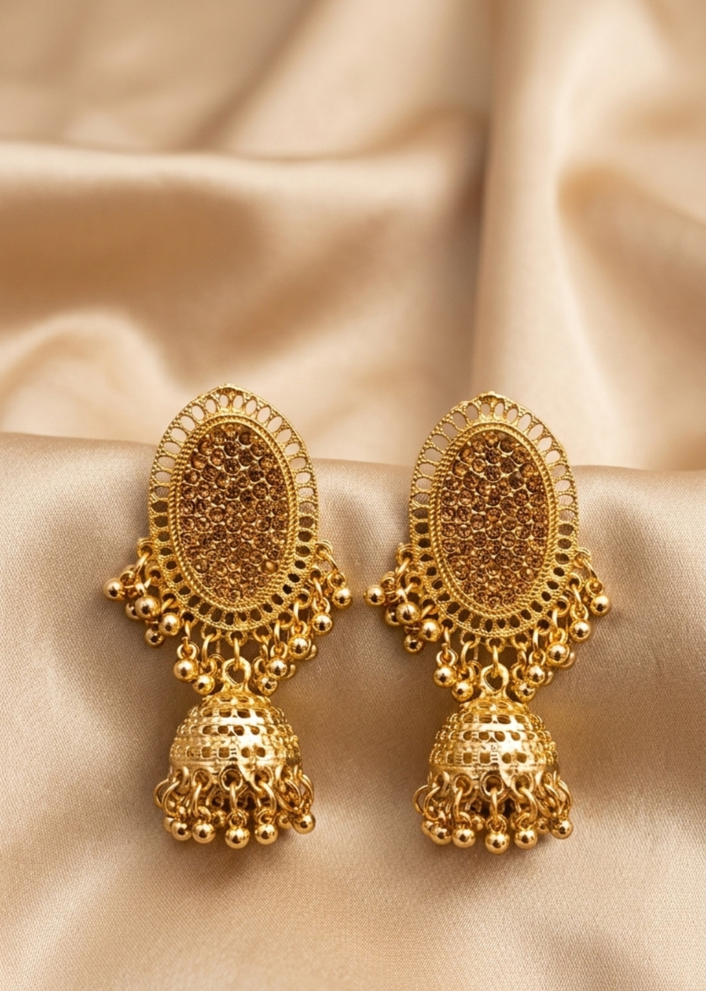 Earrings in Gold Color by - Trendy Women Earrings HAH5336