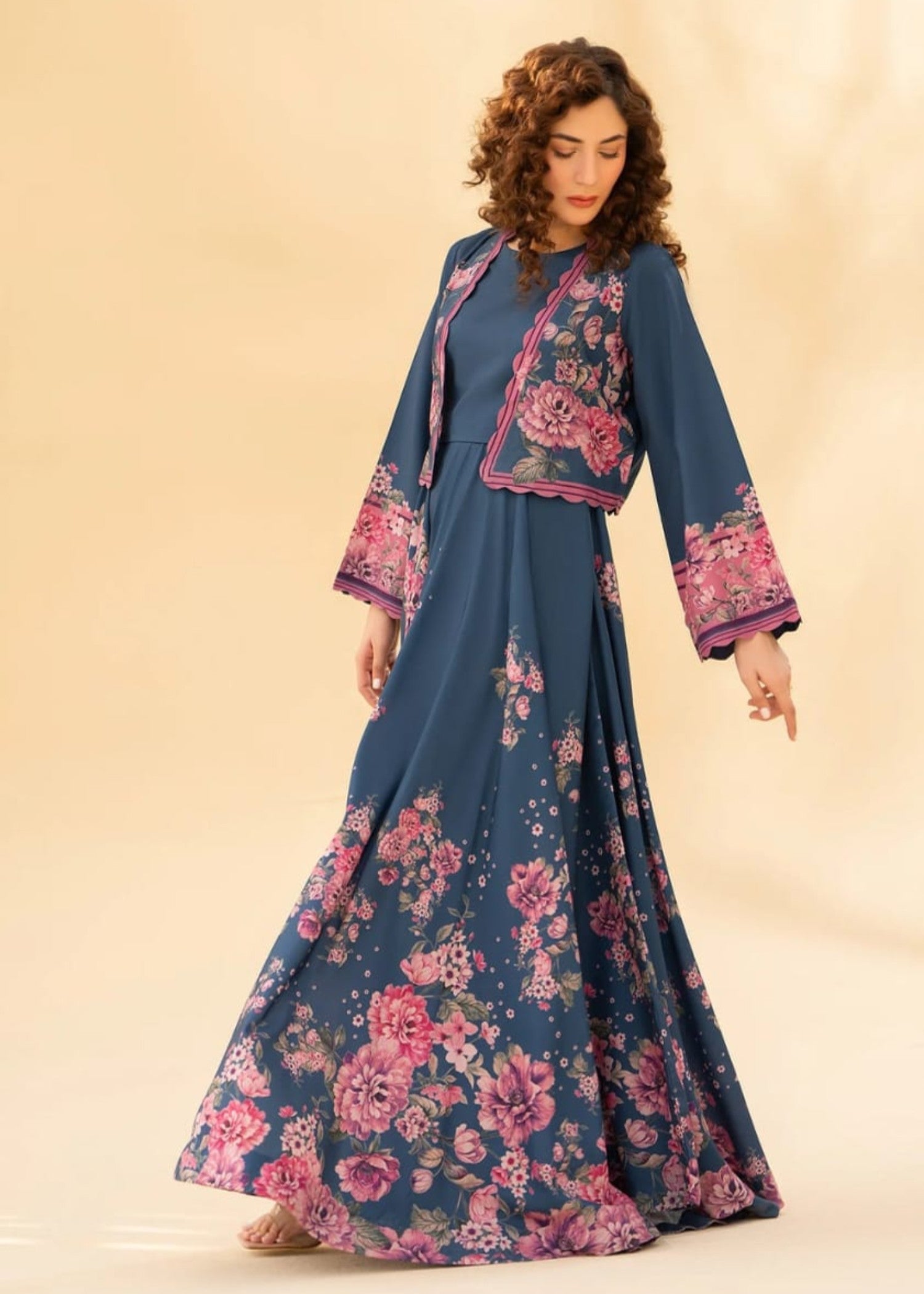 blended cambric Skirt in Teal