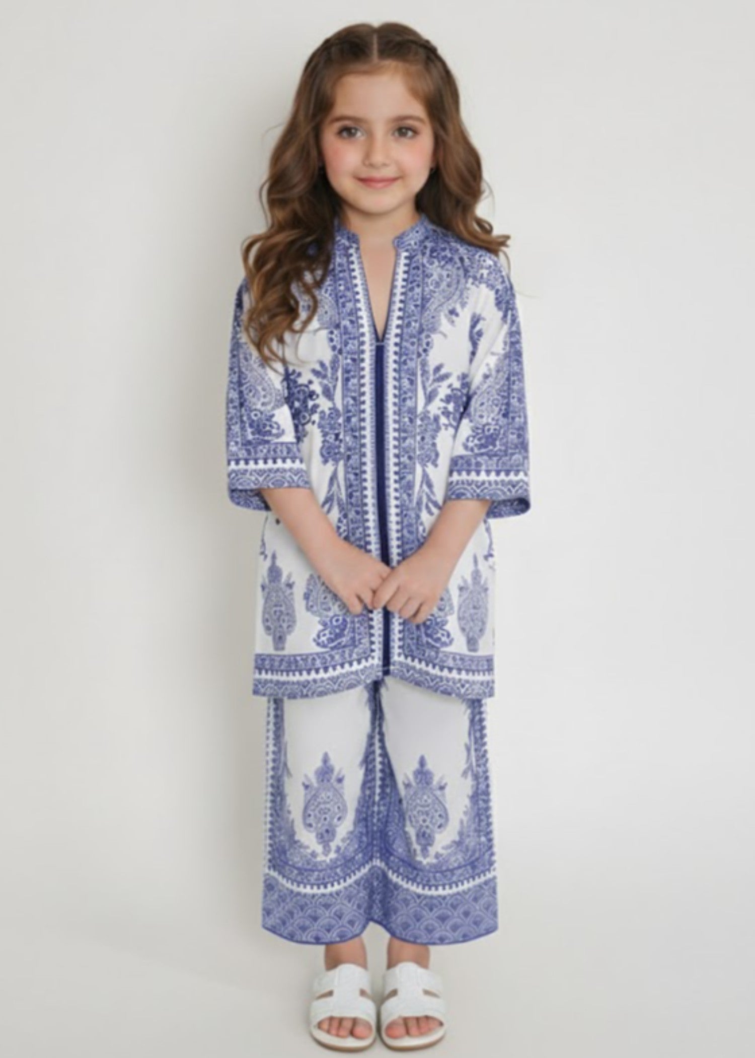 Co Ord Sets in White, sapphire blue