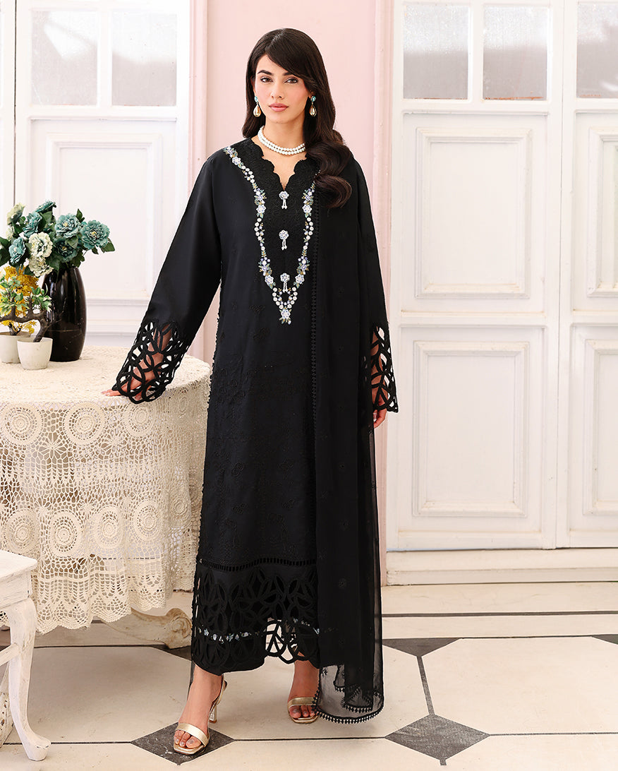 Veil of Summer Chikankari Lawn Edit – Black Lace