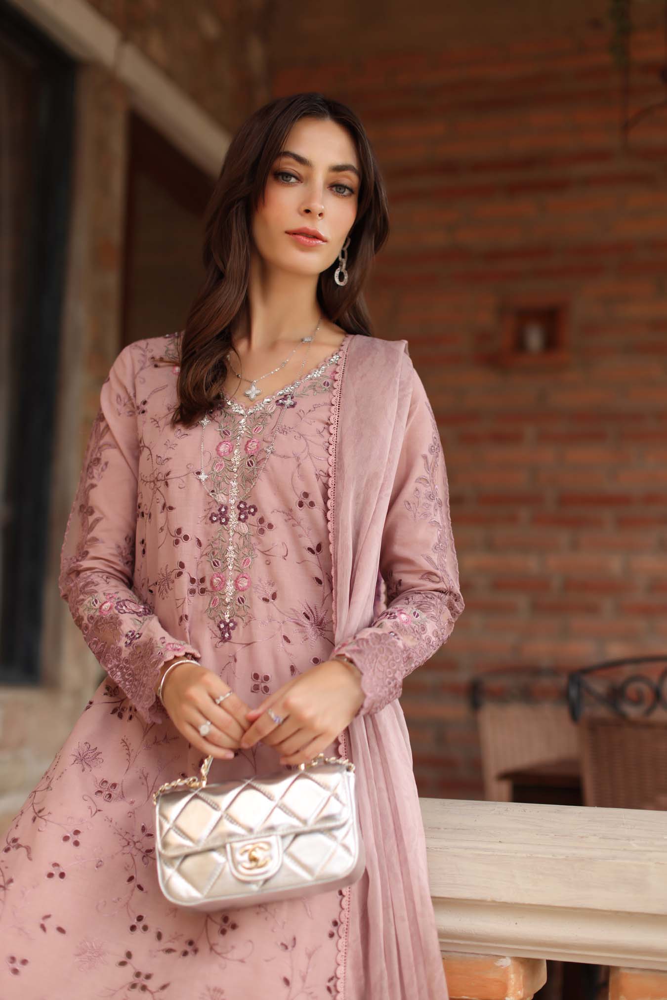 Luxury Eid Schiffli Laserkari Lawn – D1 - B - Sorina