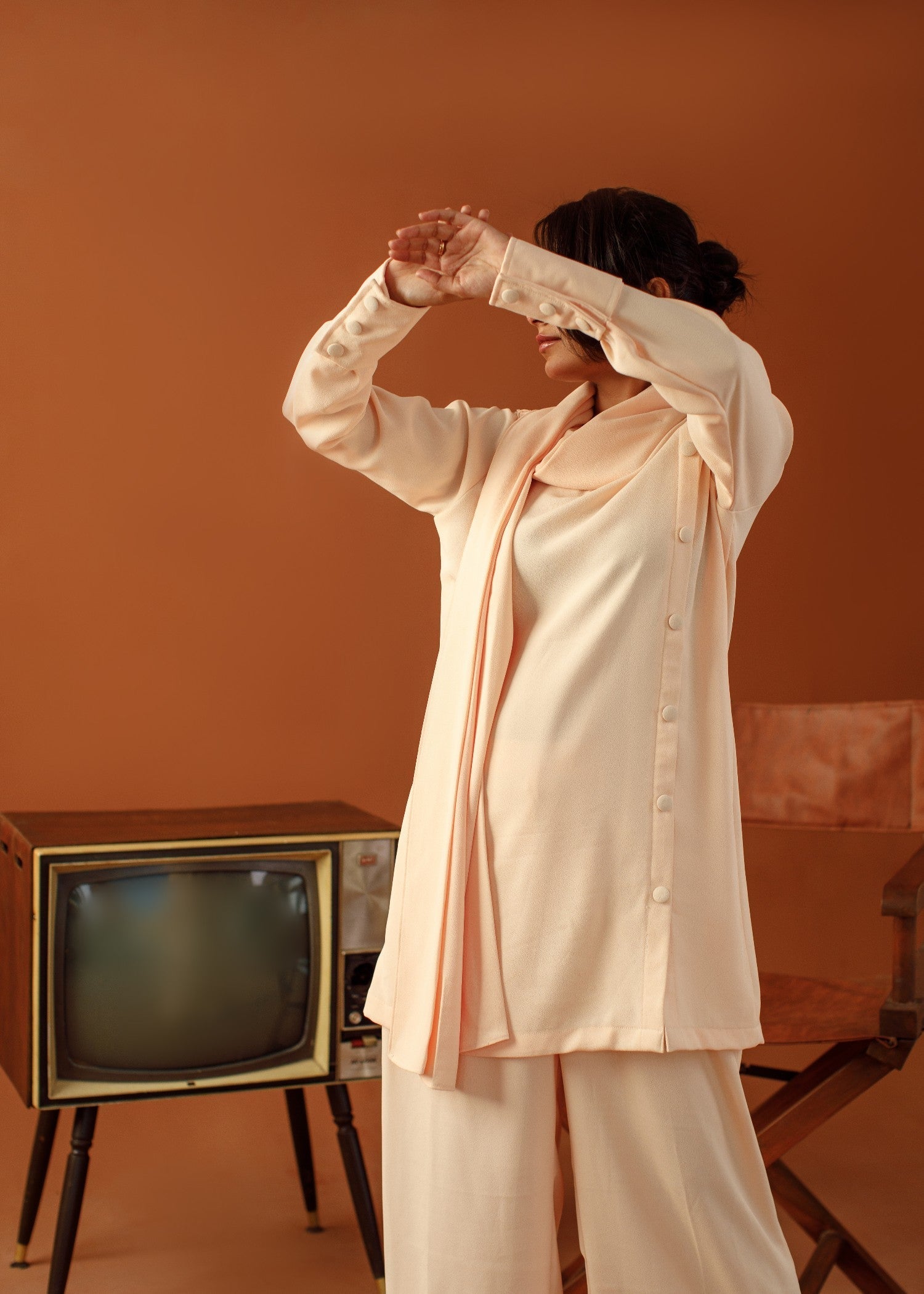 georgette Co Ord Sets in Light pink