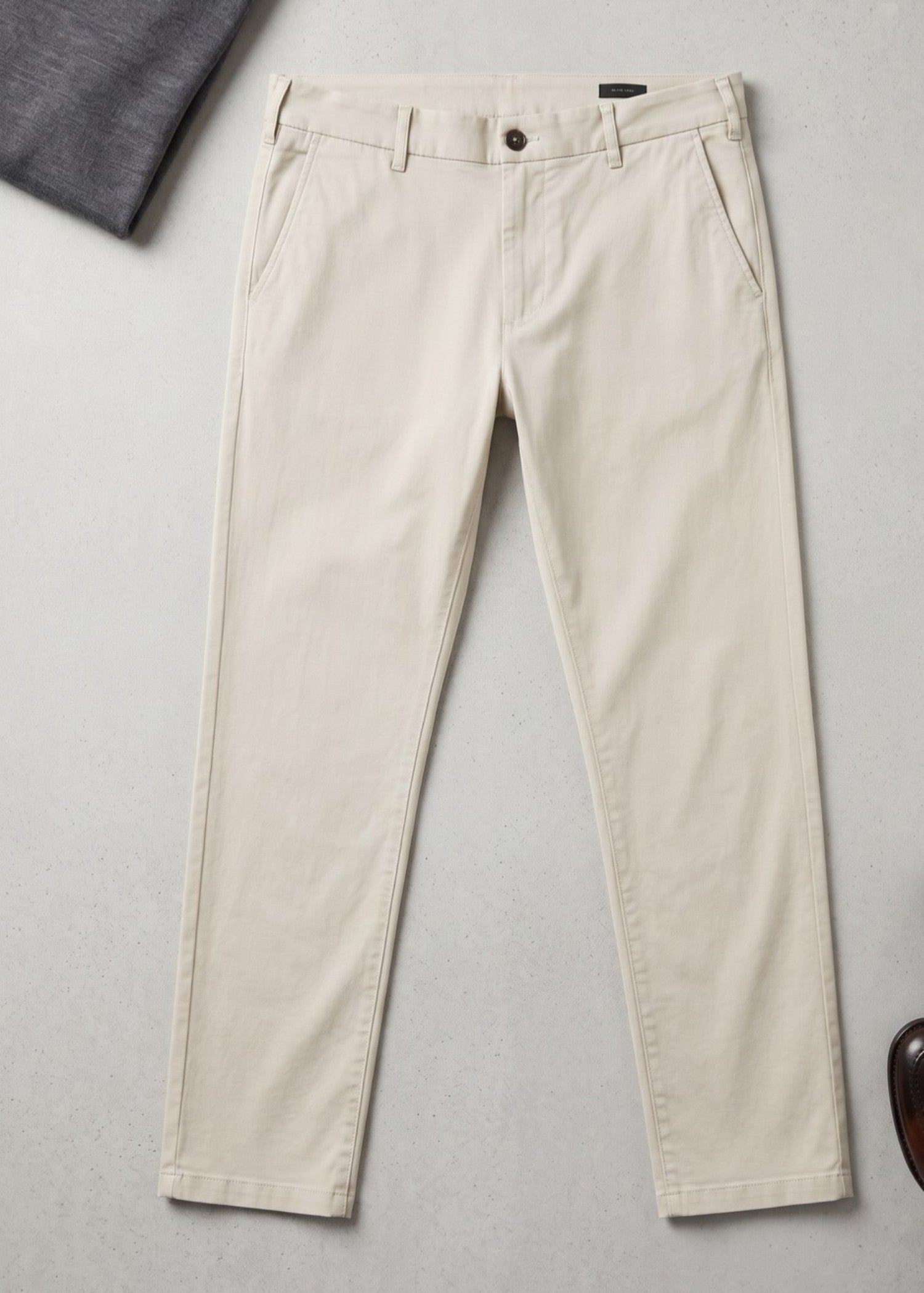 cotton satin Pants in Ivory