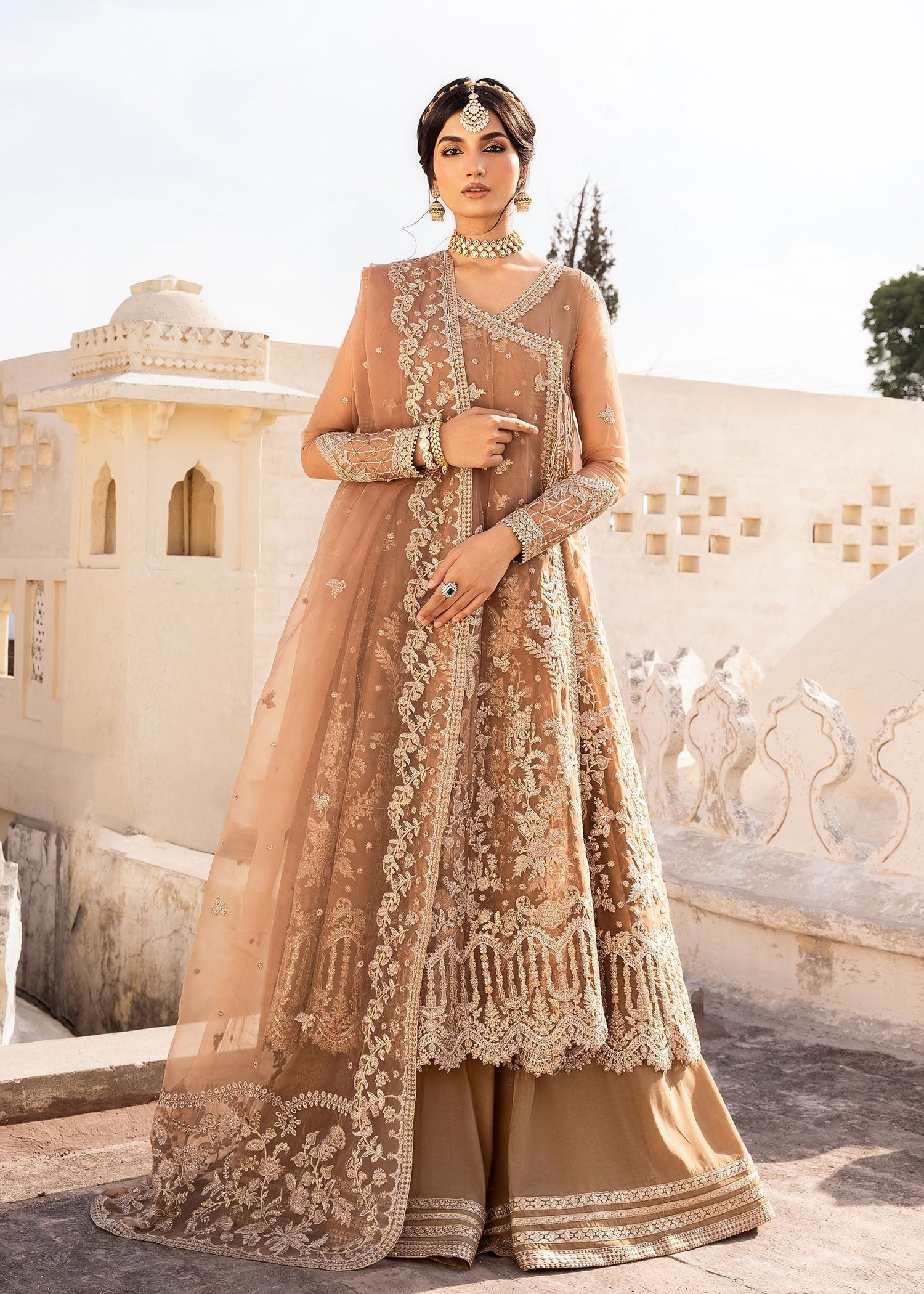 organza Angrakha in Champagne