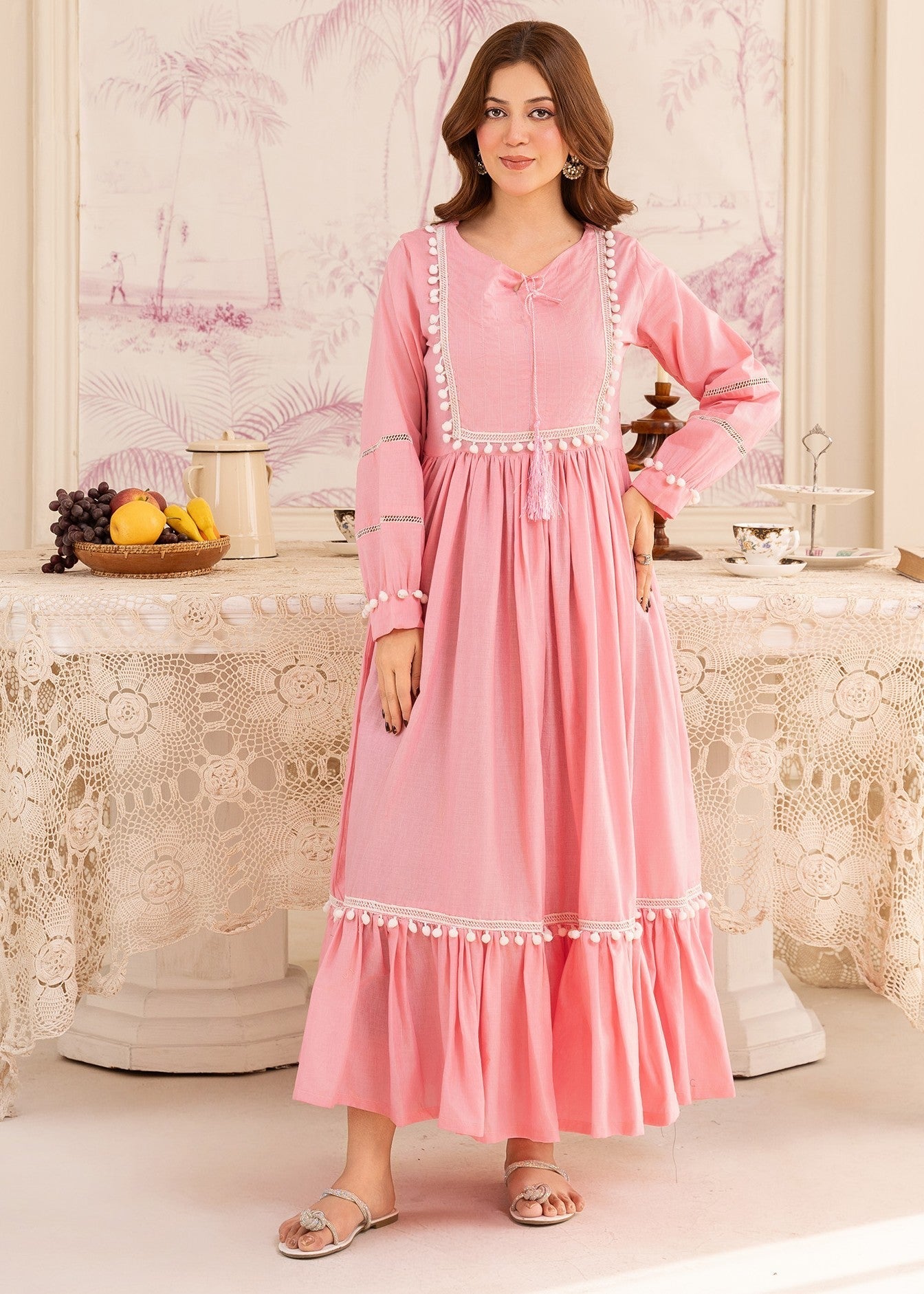 cotton Maxi in Baby pink