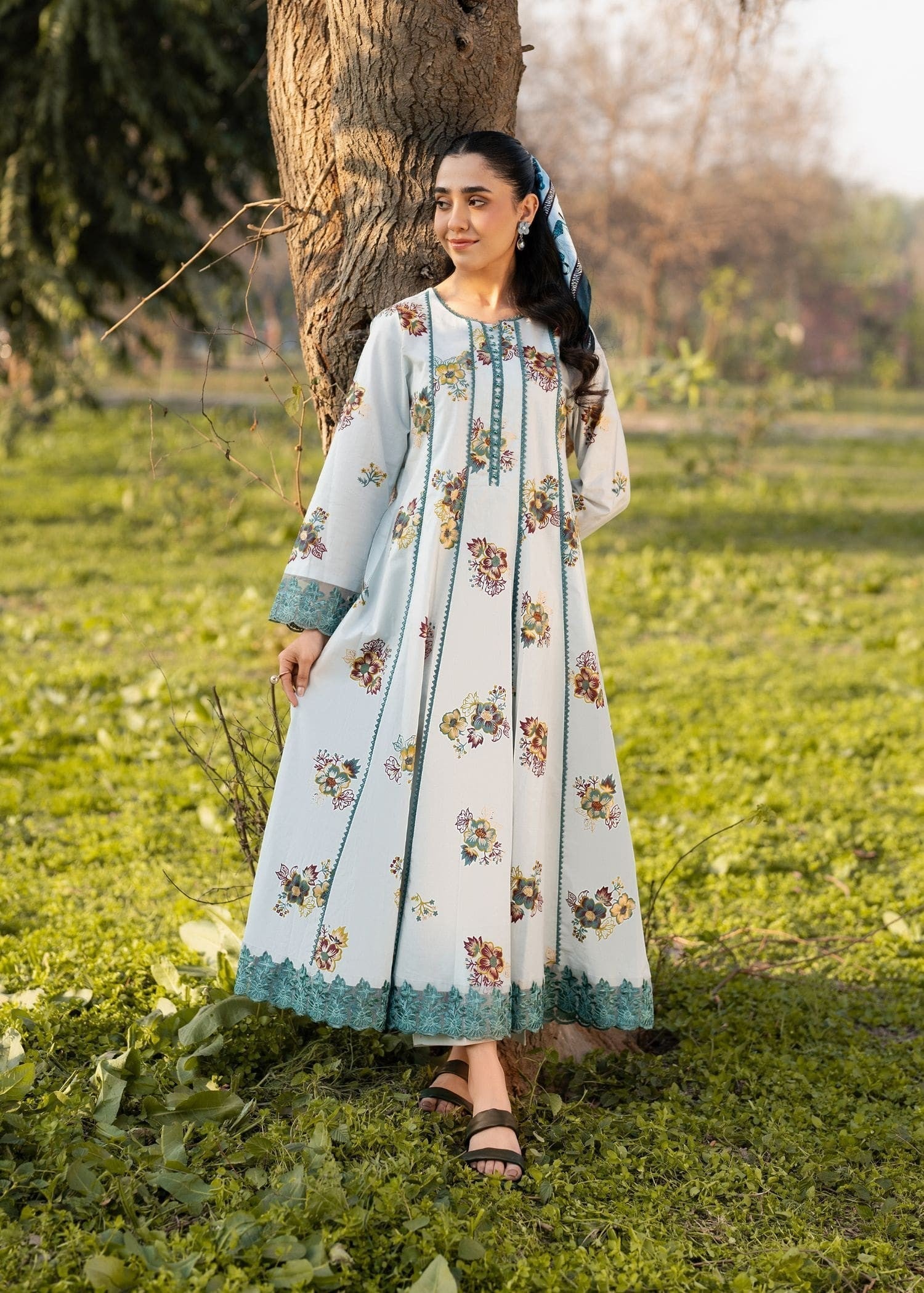 cotton Pishwas in White