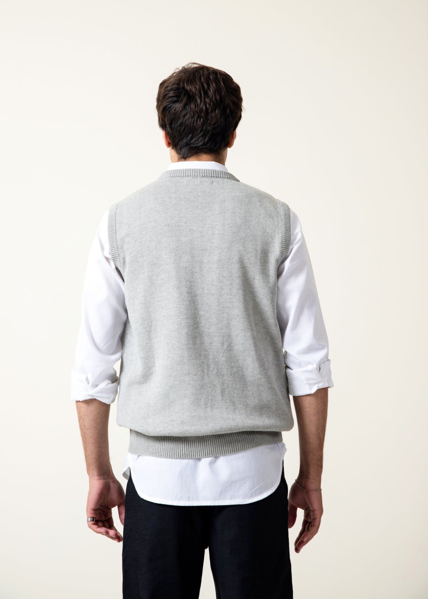 cotton Sweater in Light grey