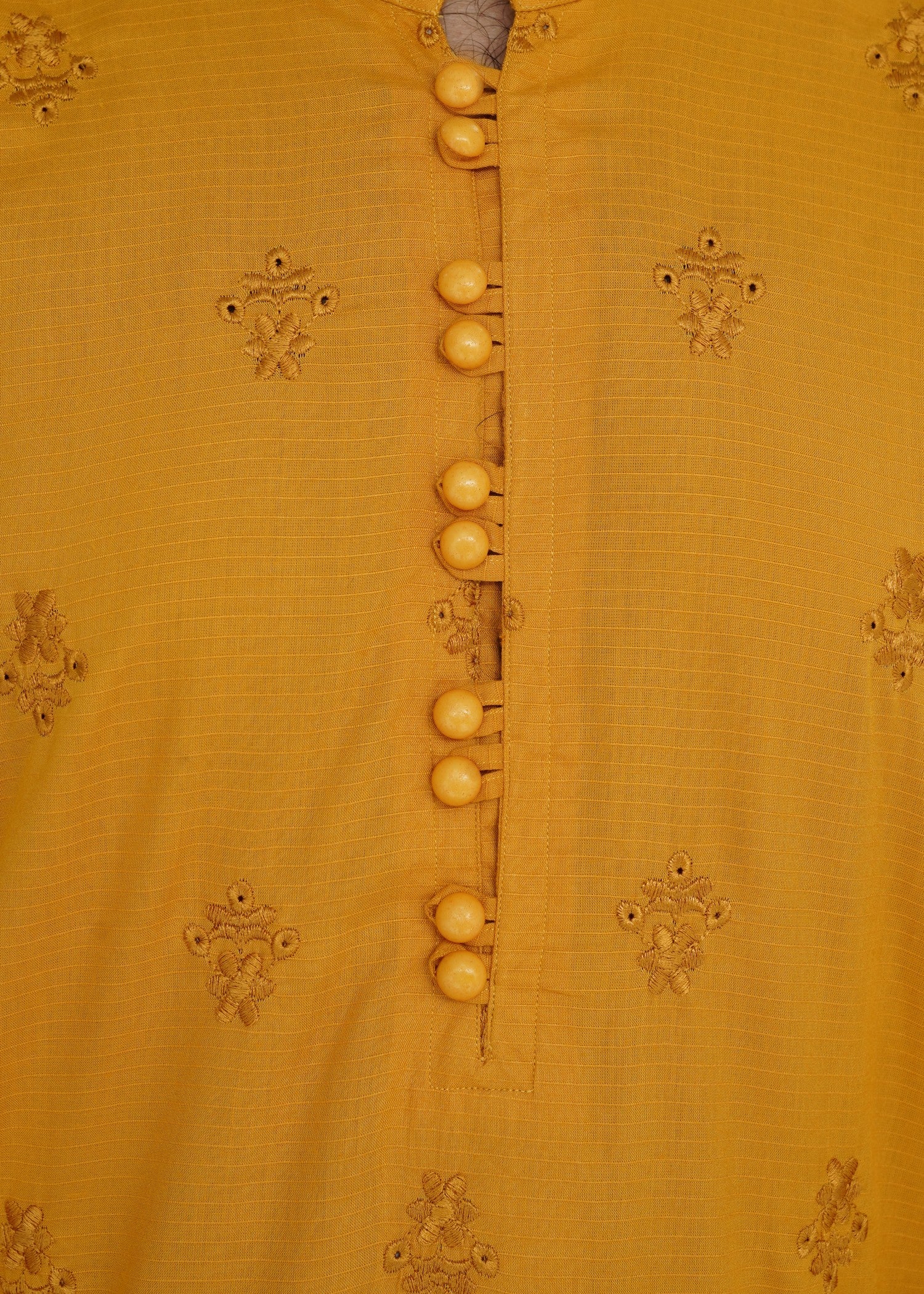 cotton linen Kurta in Mustard by Maqsood Garments