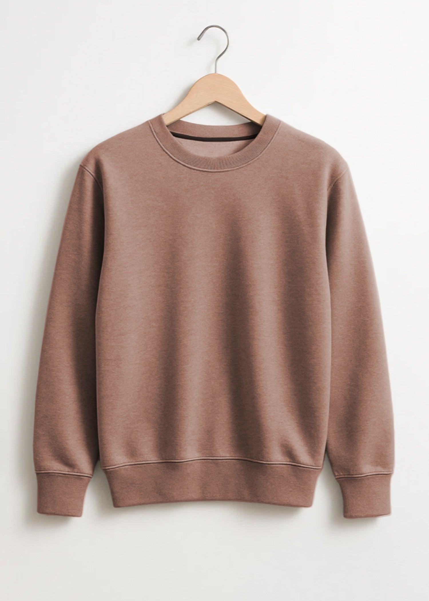 fleece Sweatshirt in Sand brown