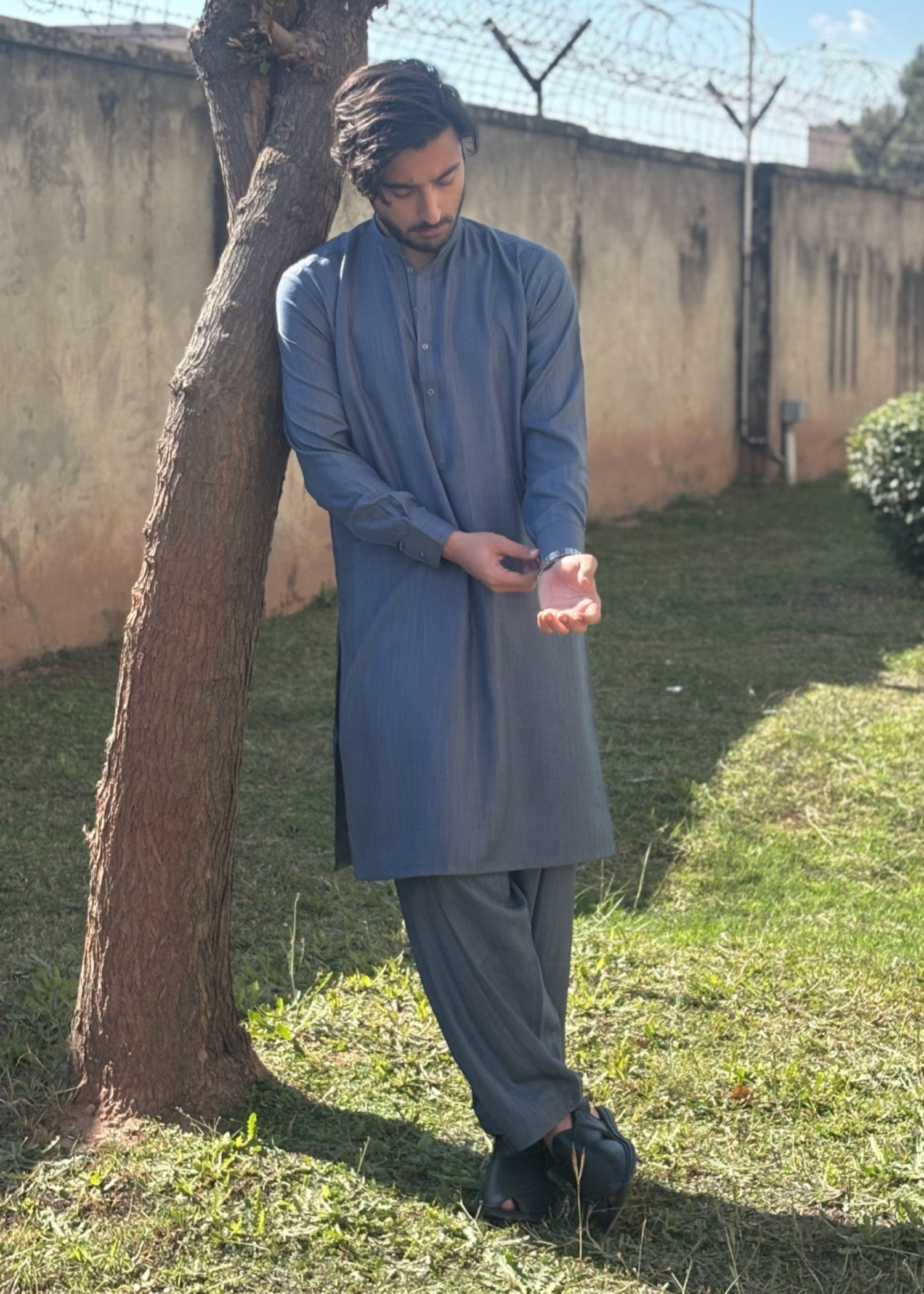 wash & wear Shalwar Kameez in Blue