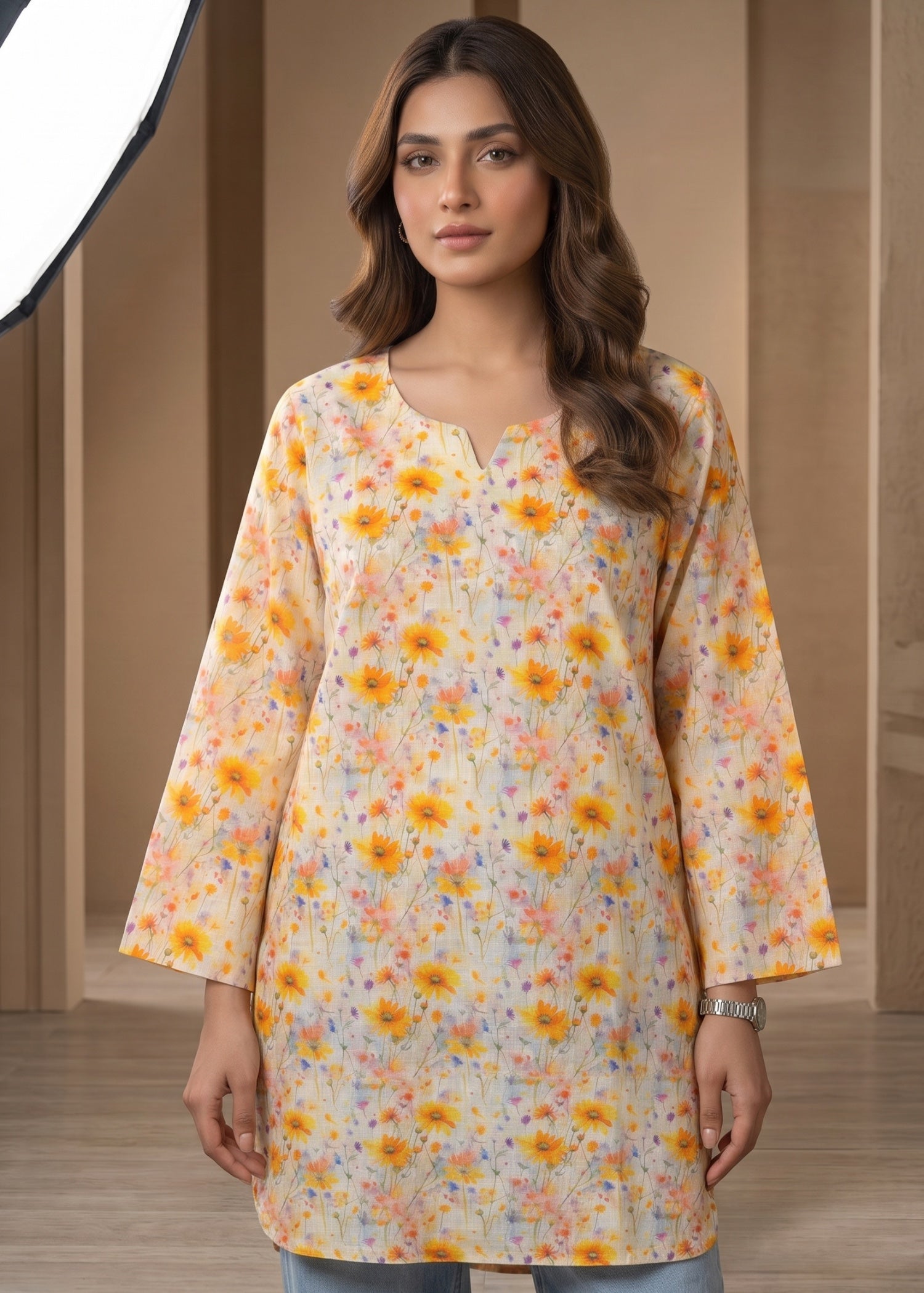 lawn cotton Kurti in Multi