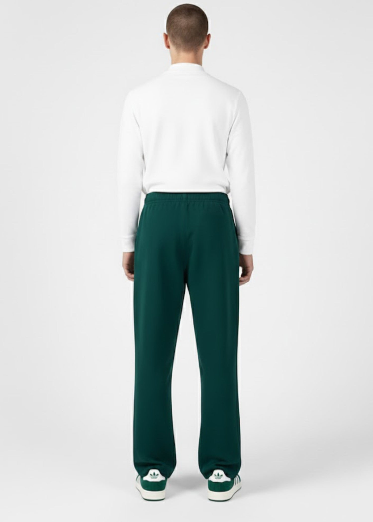 cotton Trousers in Pine green