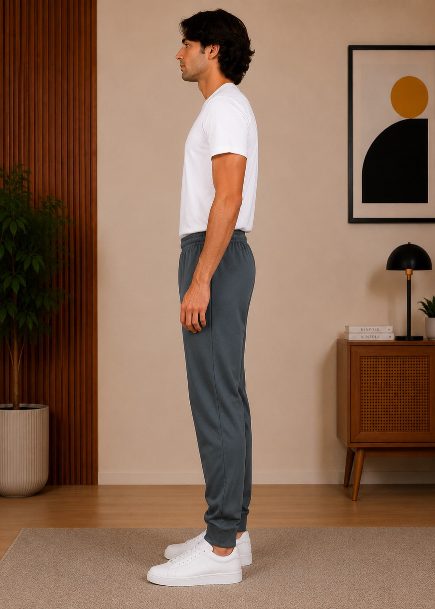 cotton Trousers in Grey