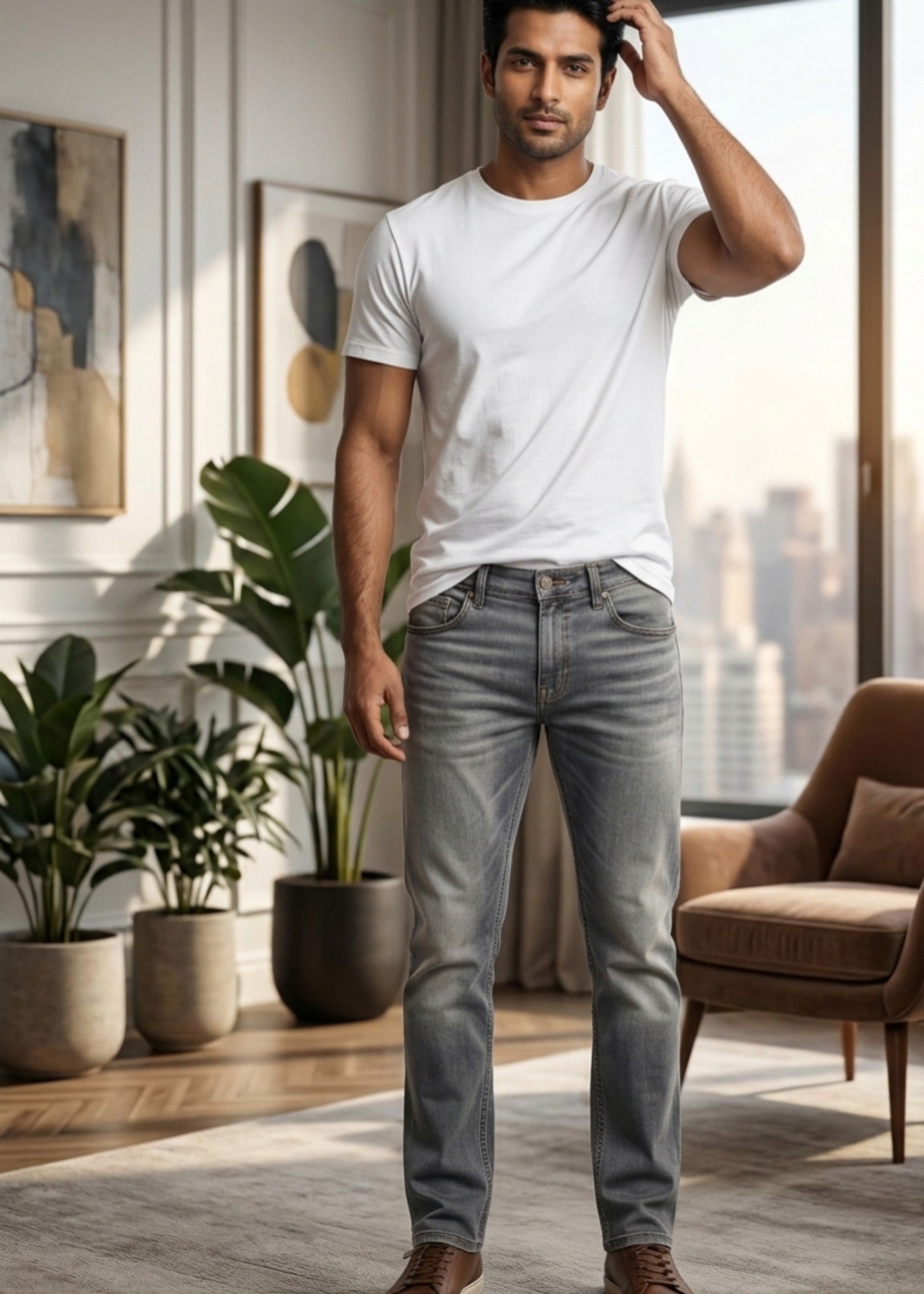 denim Jeans in Slate grey