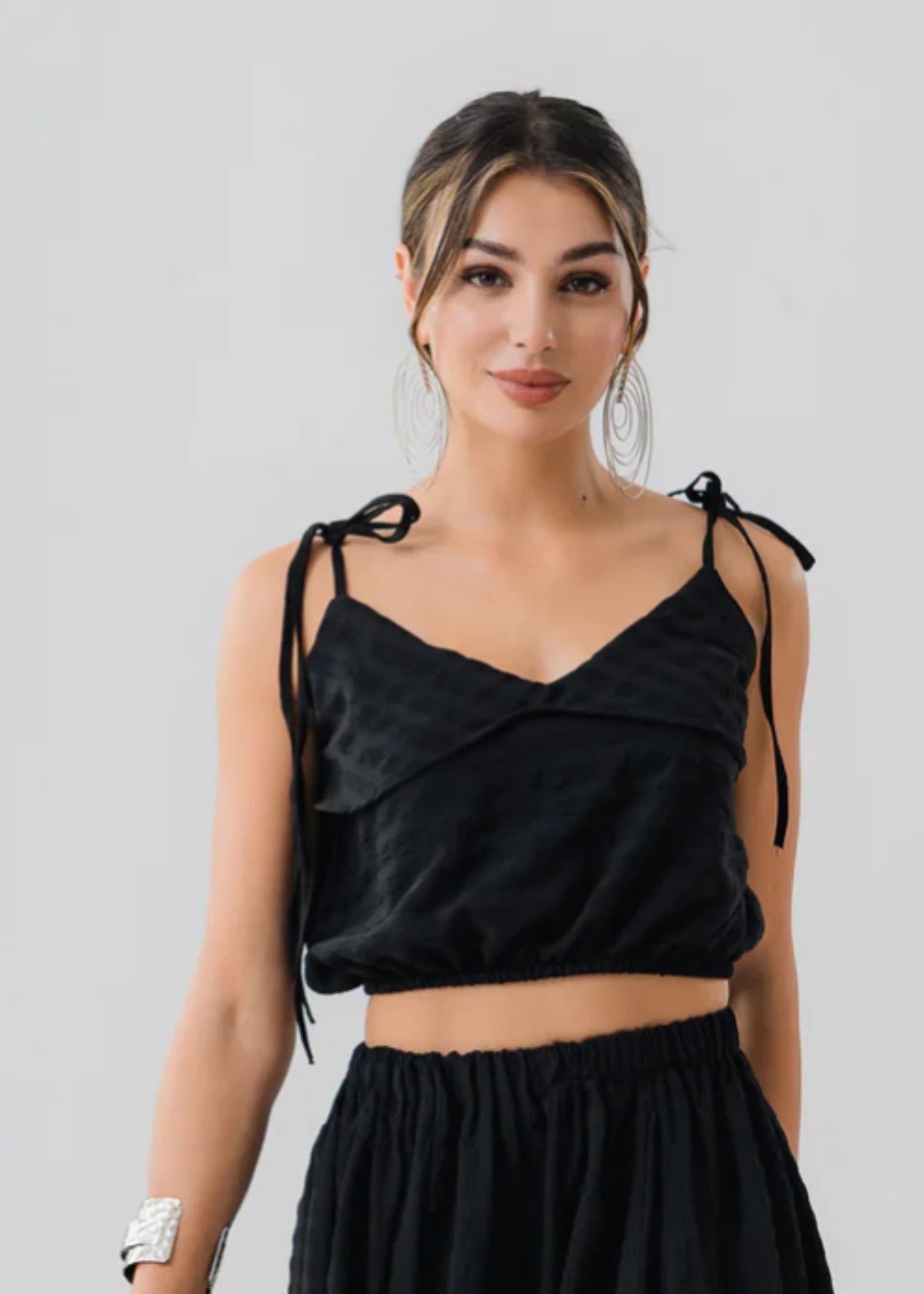polyester Blouse in Black