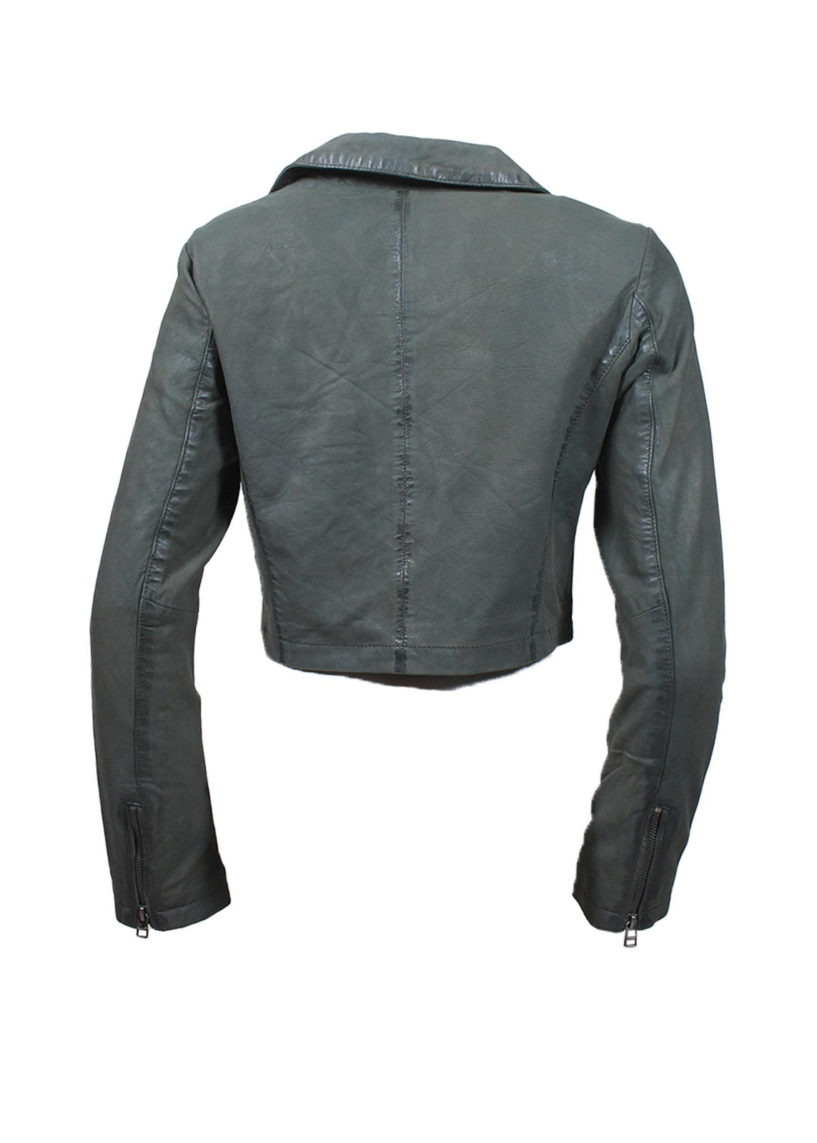 leather Jacket in Charcoal