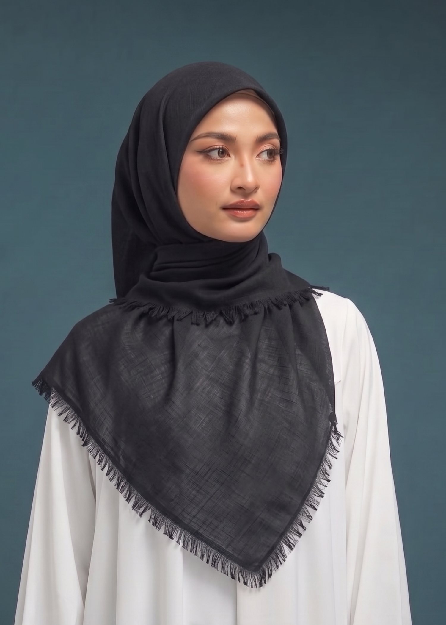 lawn Hijab in Black