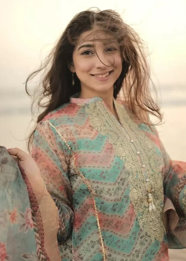 organza Kurta Set in Multi