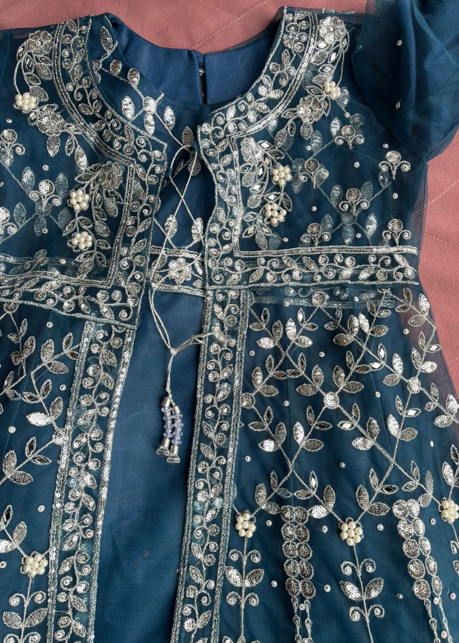 net Gown in Teal