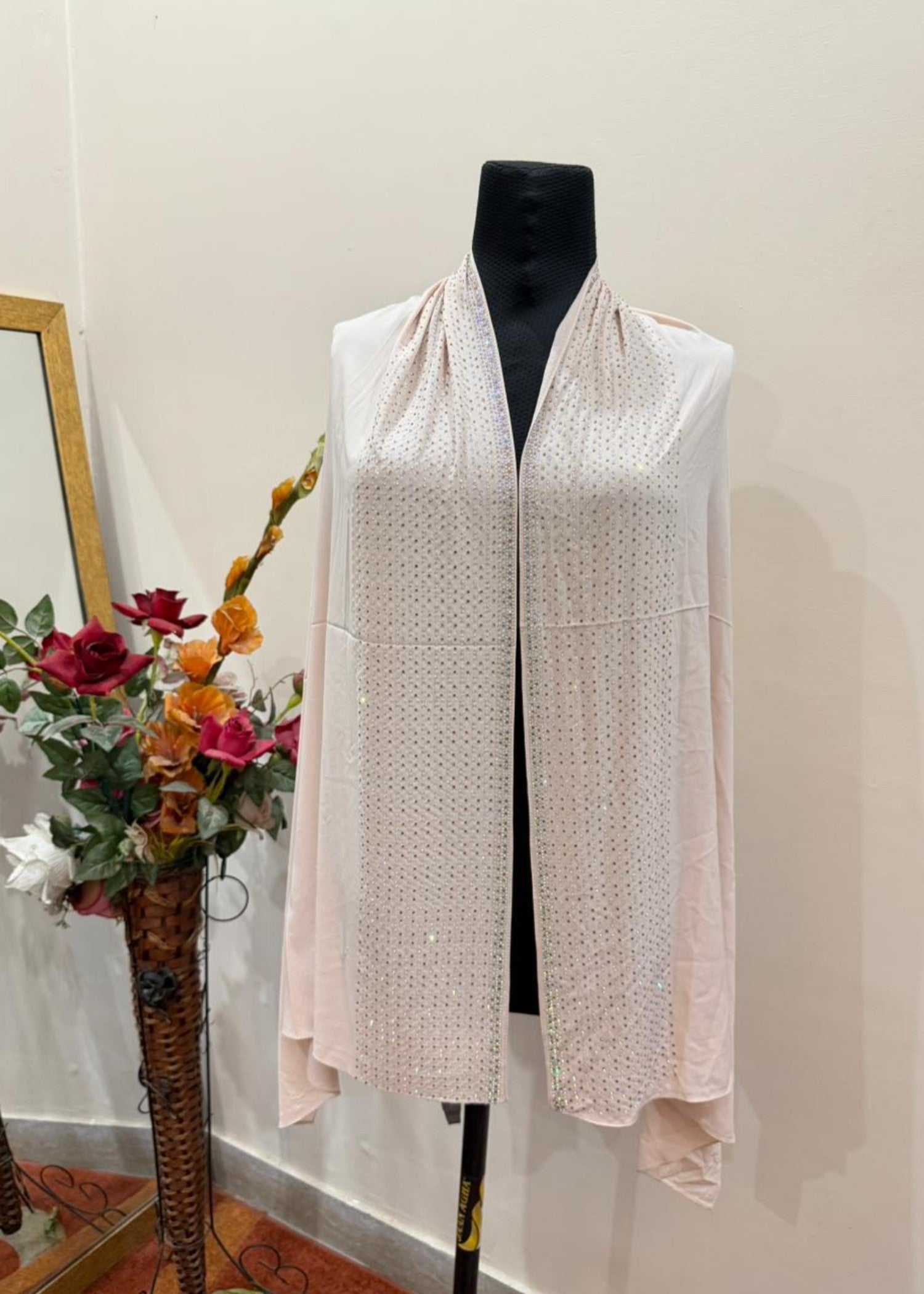 nidha Hijab in Peach orange