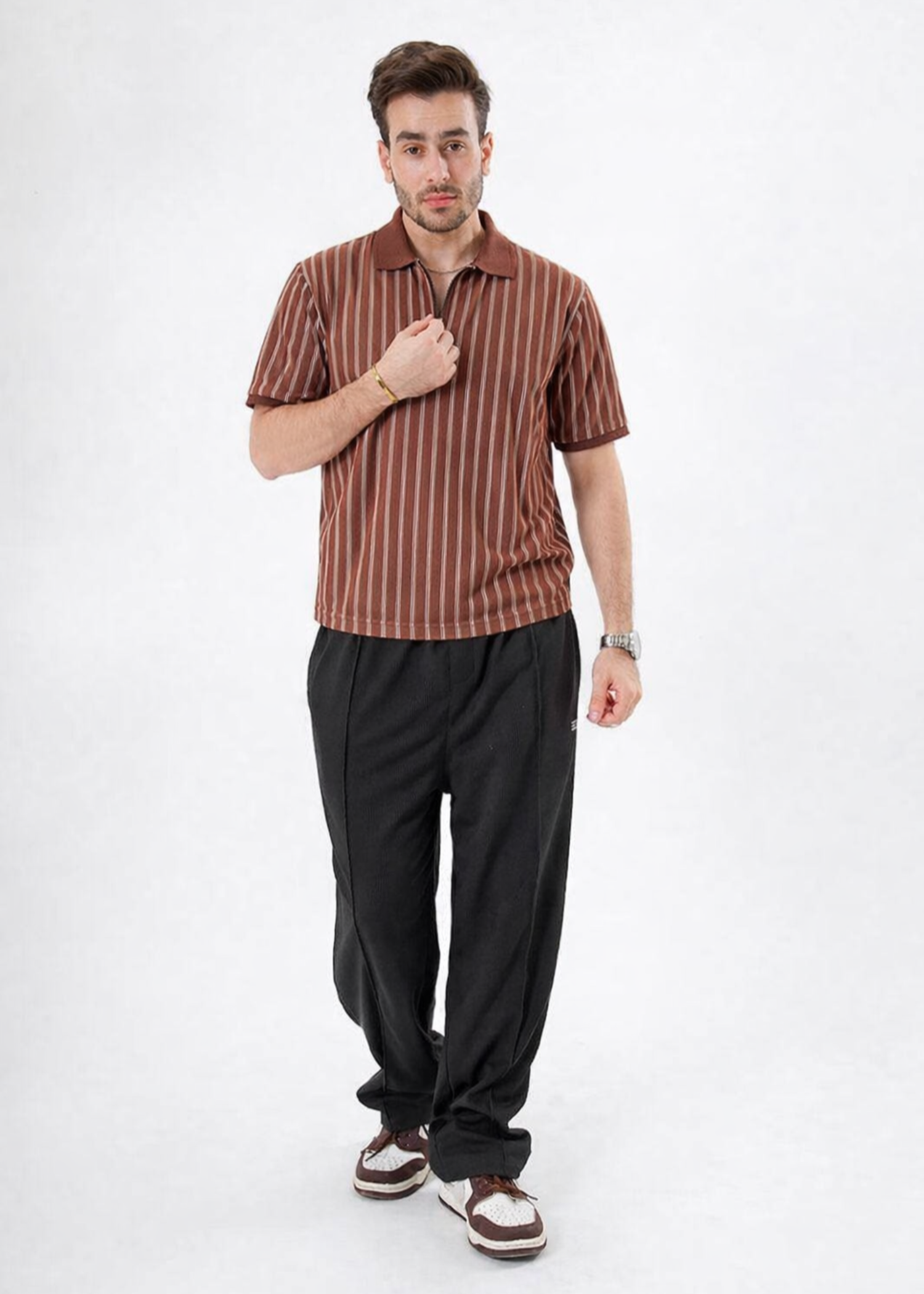 cotton Polo Shirt in Brown by Ecowears.Pk