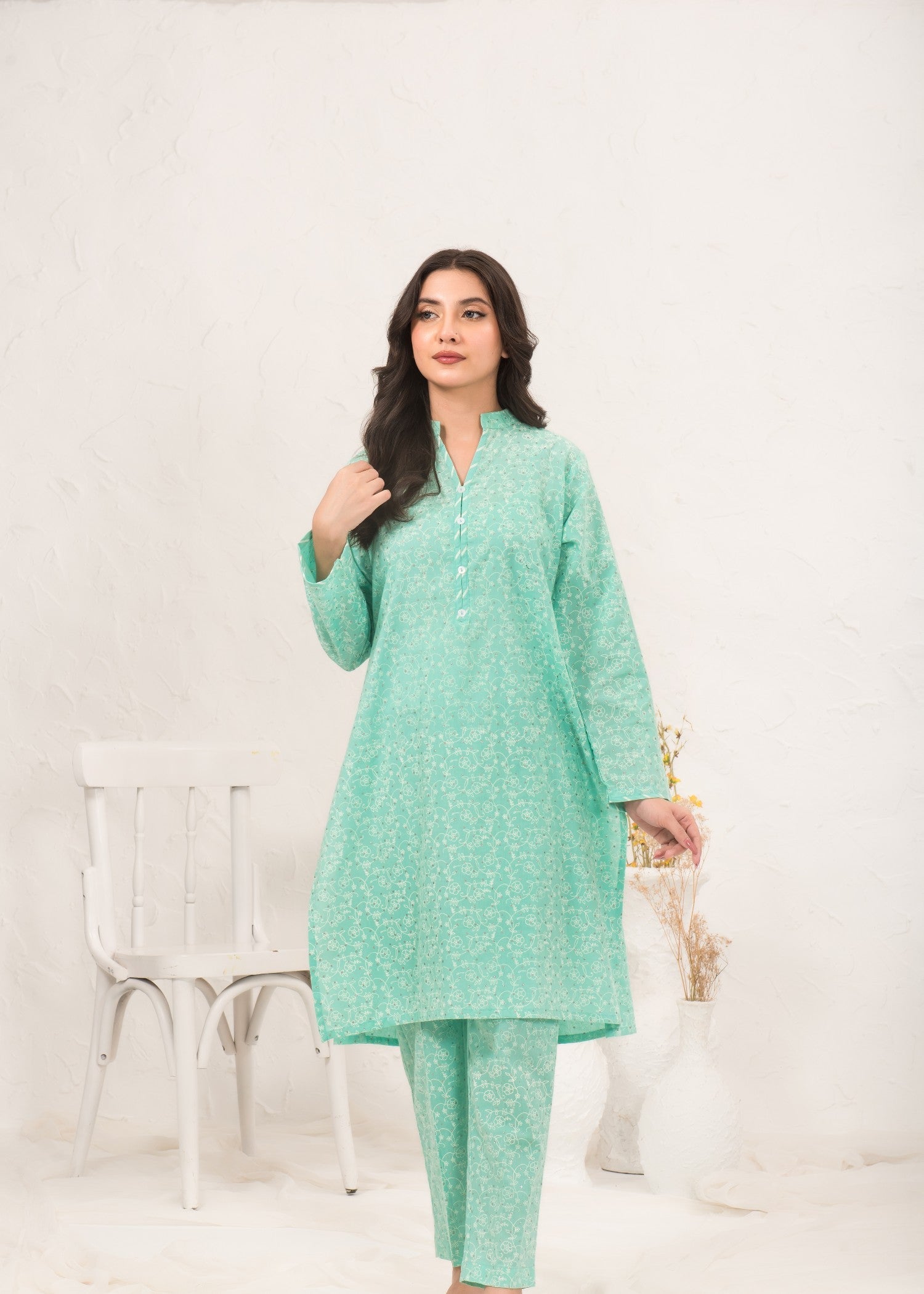 cotton Co Ord Sets in Aquamarine