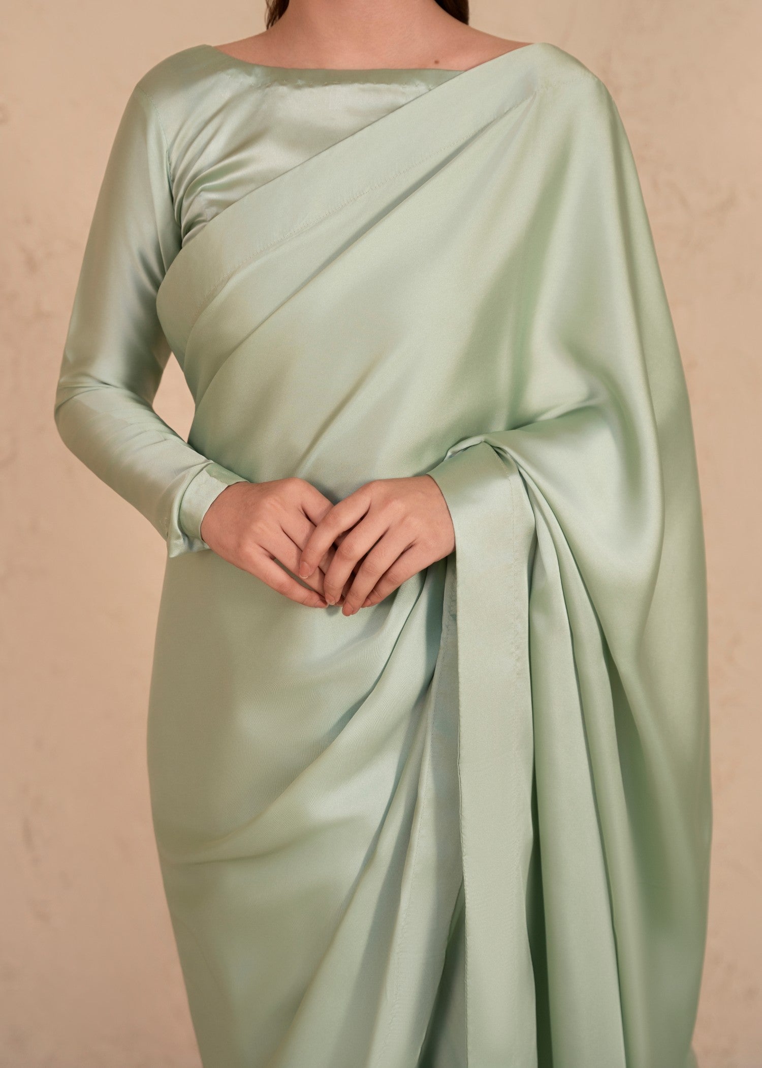 silk Saree in Tea green