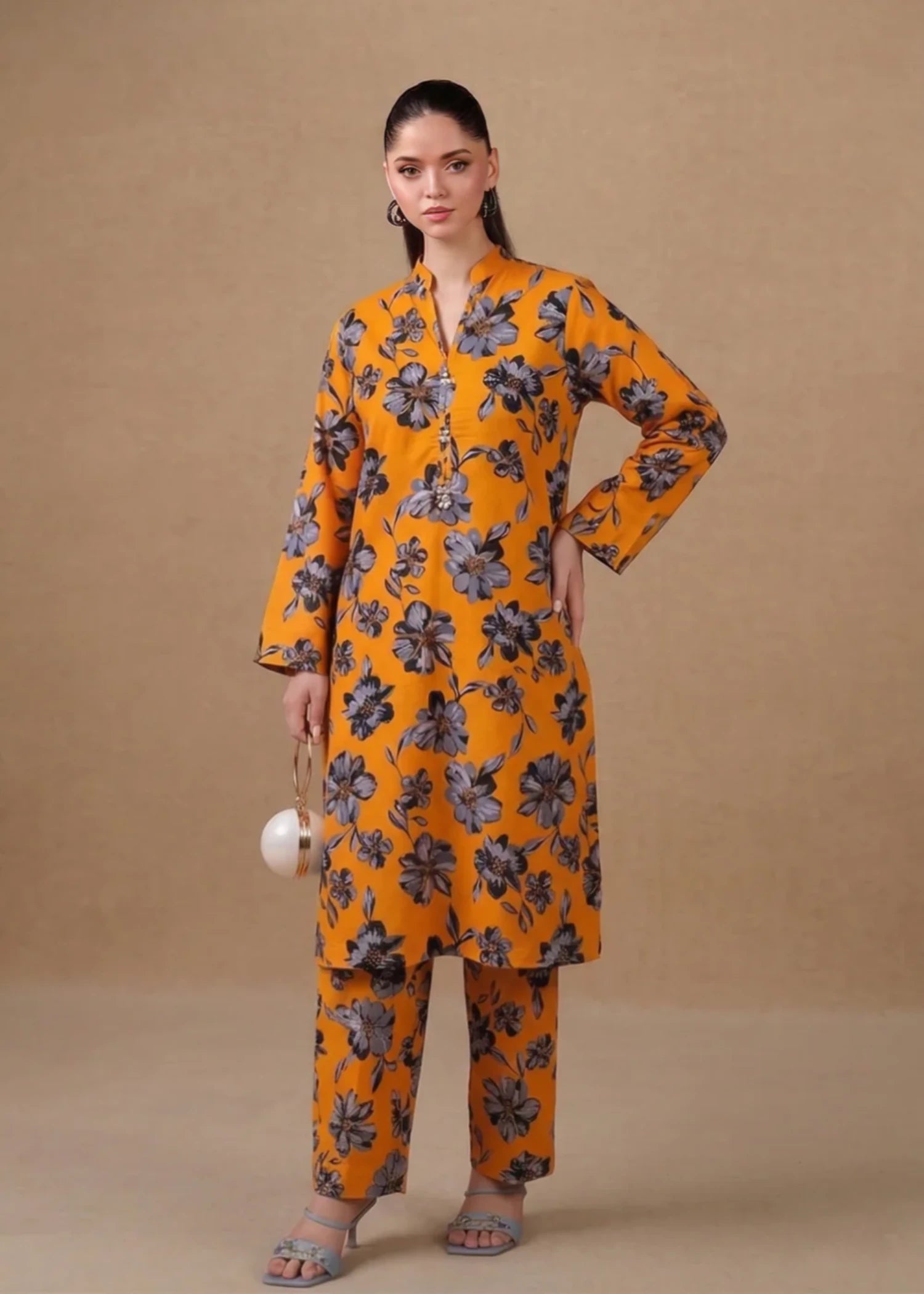 cambric Co Ord Sets in Mustard
