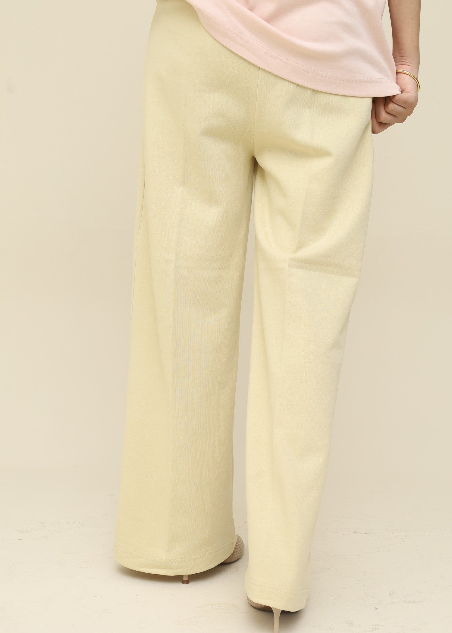 jersey knit Trousers in Cream
