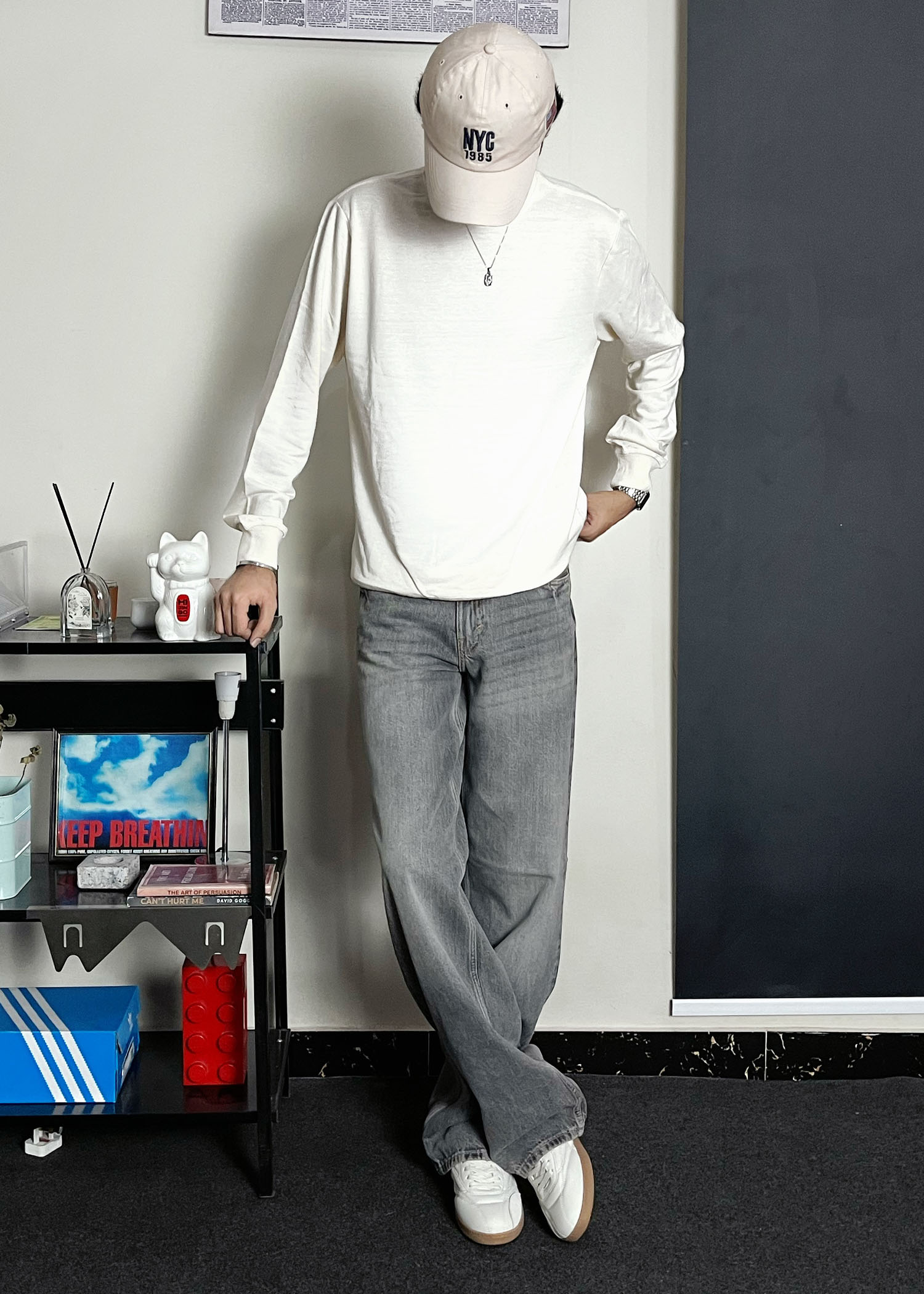 interlock knit Sweatshirt in Off-white