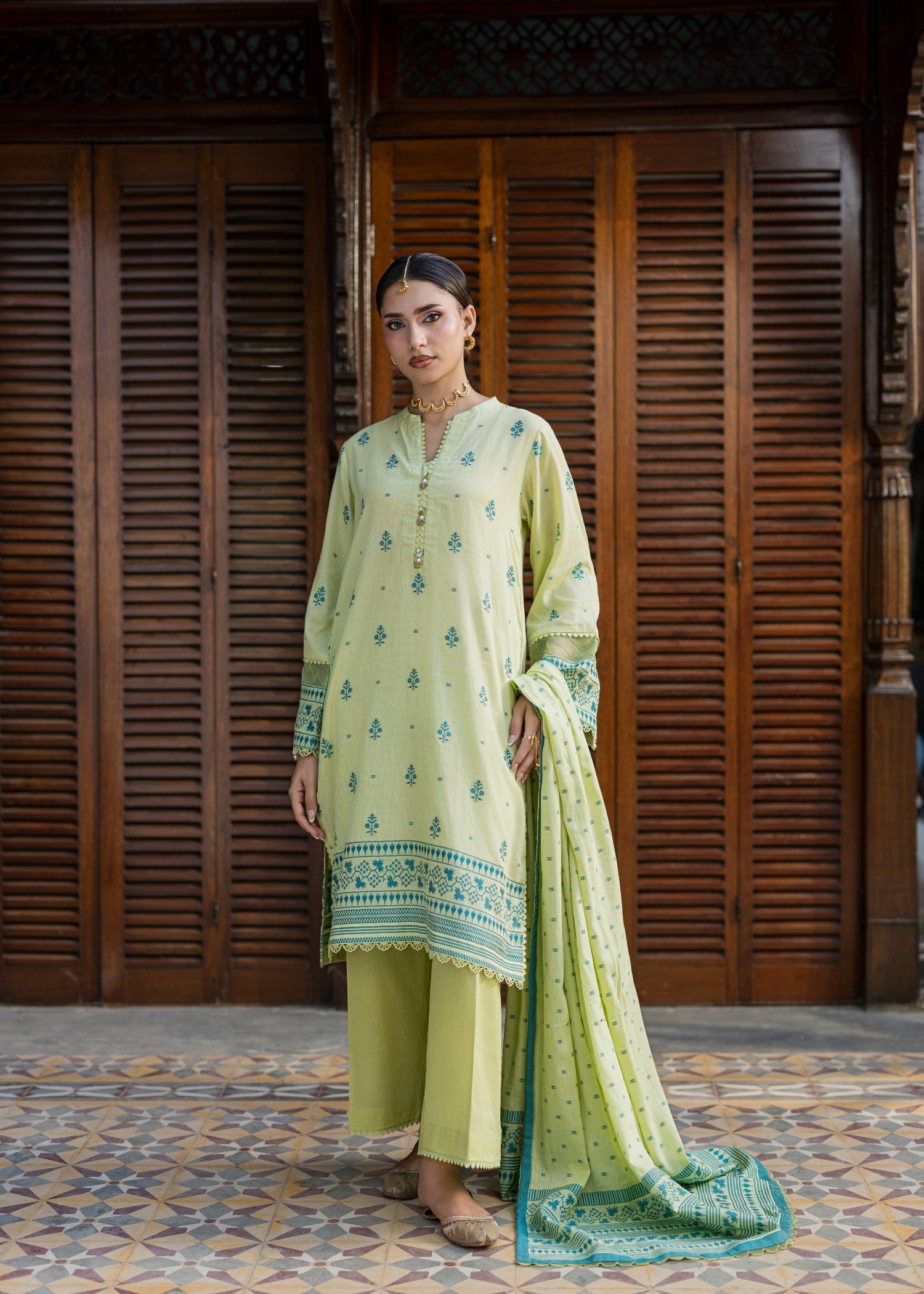 jacquard Unstitched in Green
