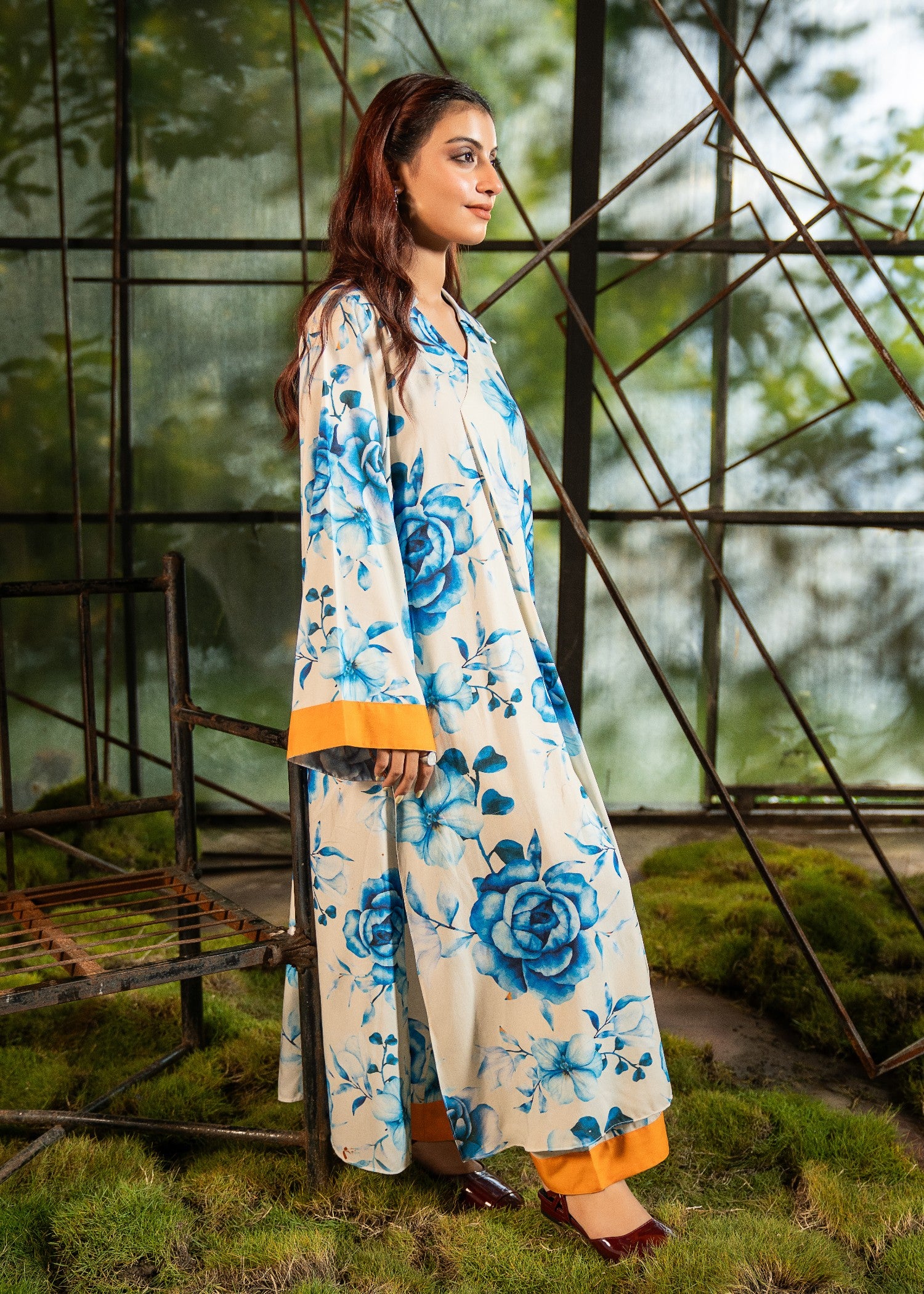 pure viscose Co Ord Sets in Sky blue, royal blue, mustard