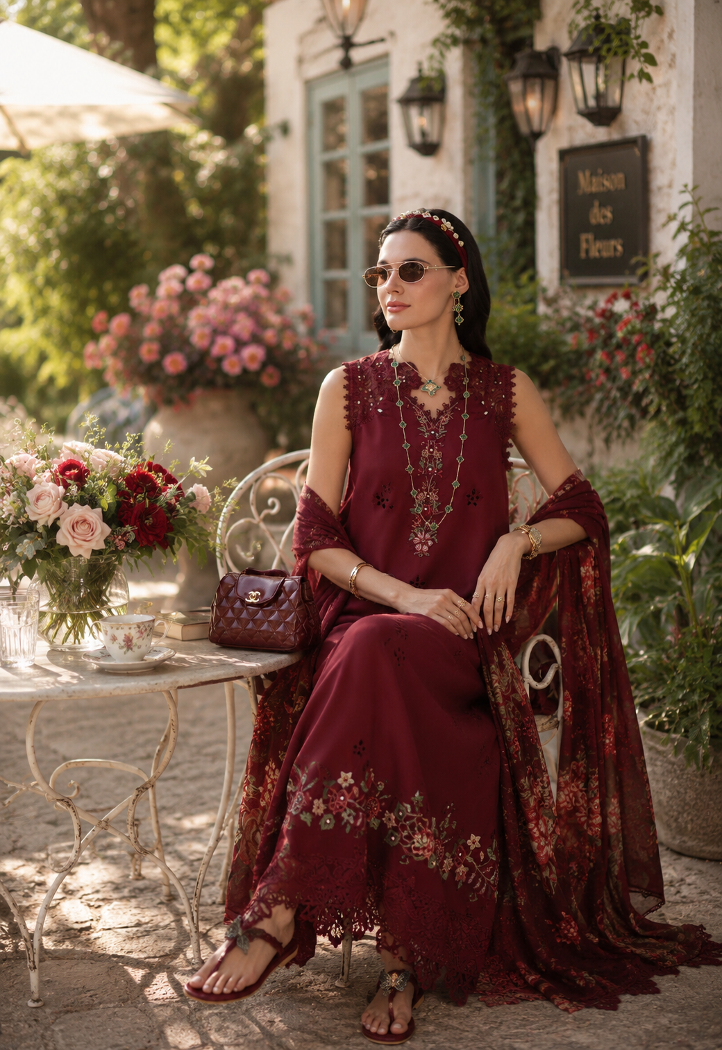 Noor Eid Printskhas Lawn – D14 – Ruby Royale