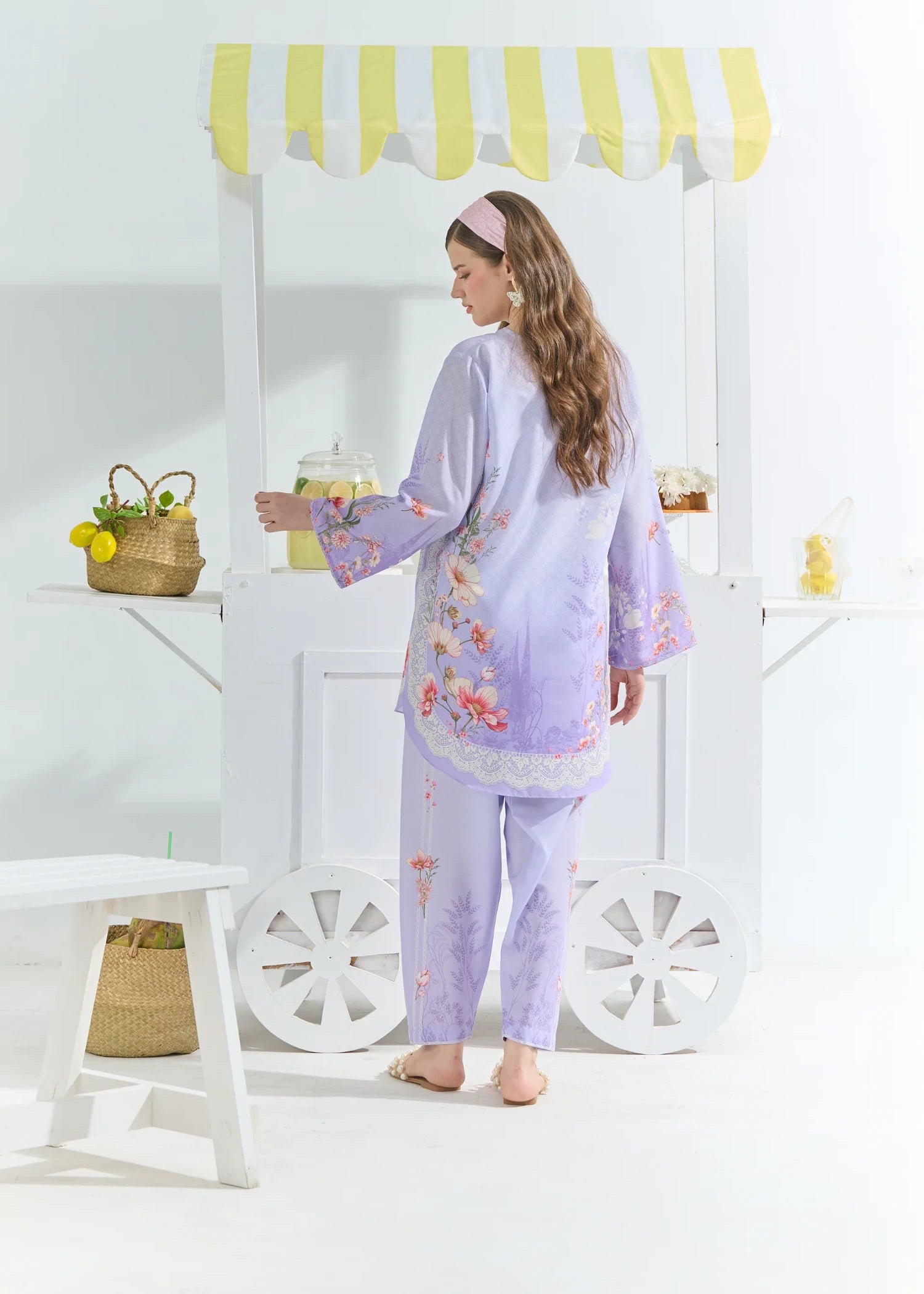 raw silk Co Ord Sets in Lavender