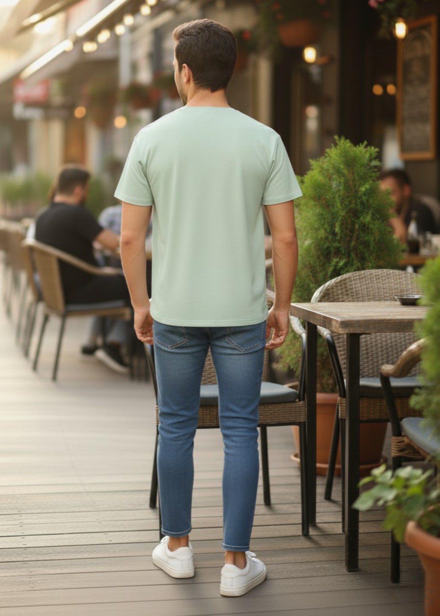 polycotton T Shirt in Mint green