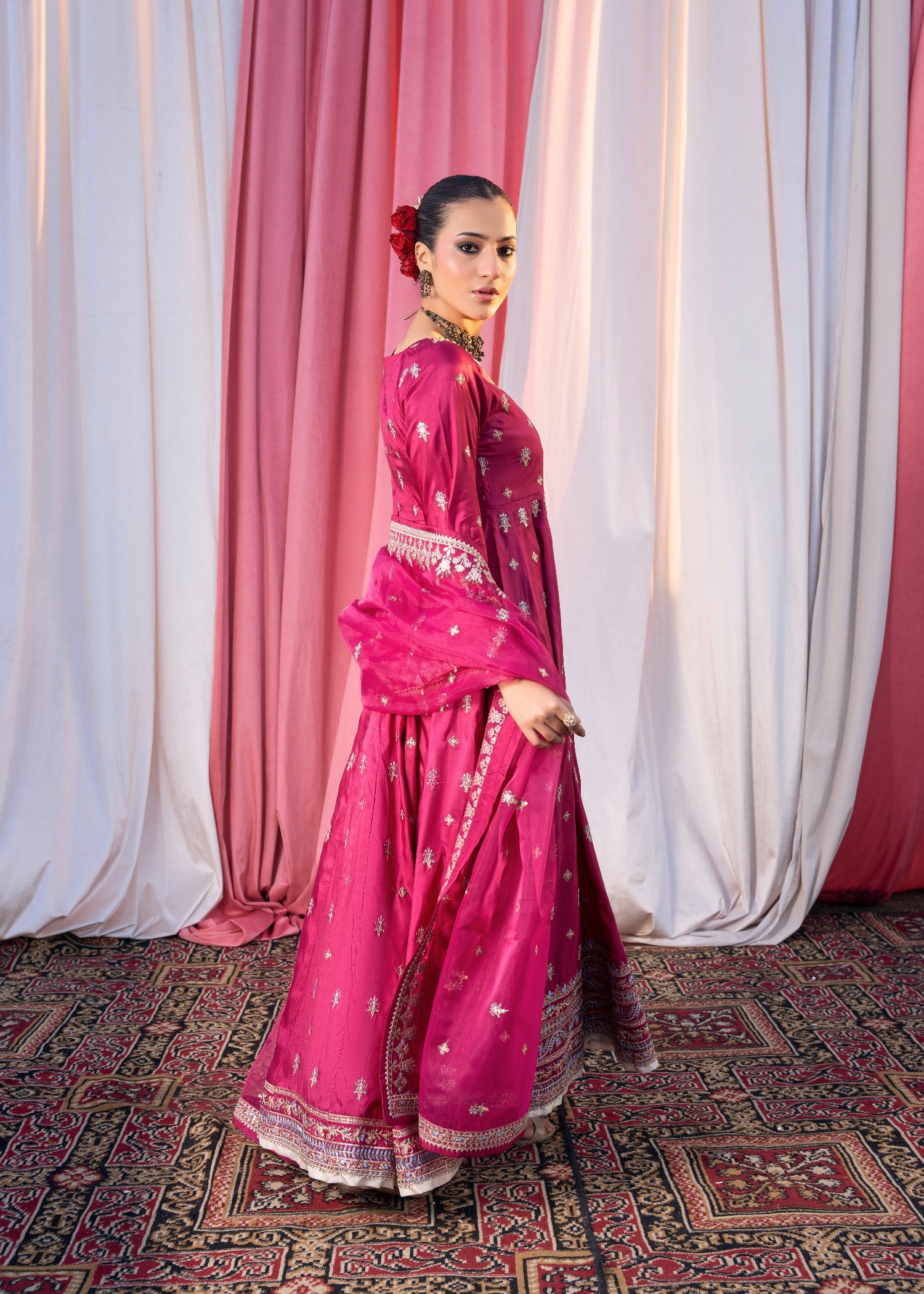 silk Maxi in Shocking pink