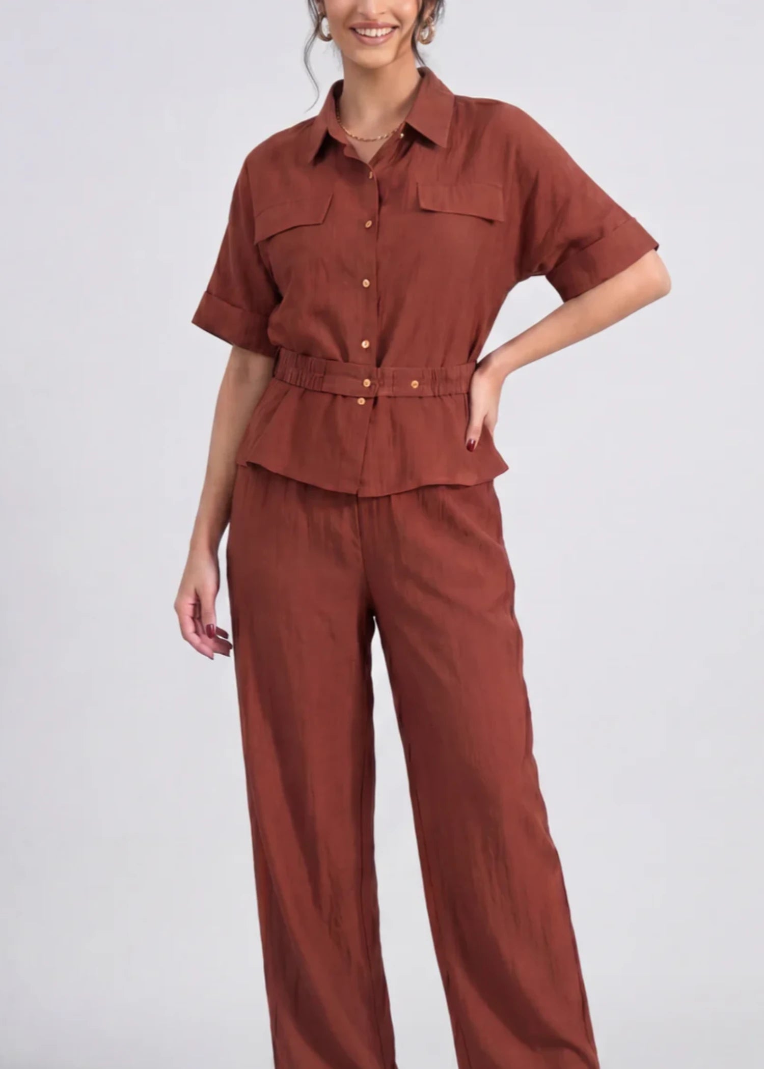 viscose Top in Brown