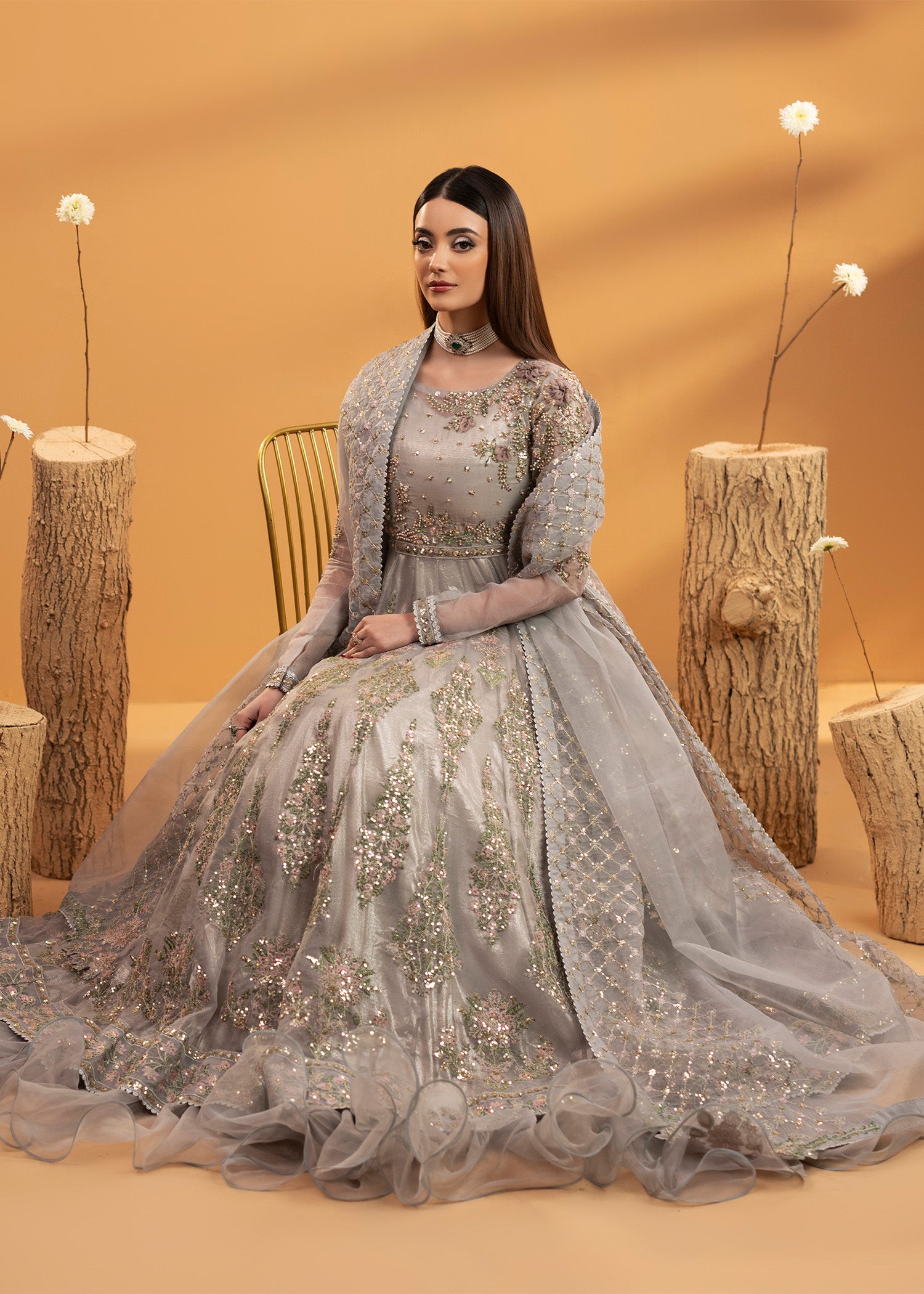 organza Maxi in Grey