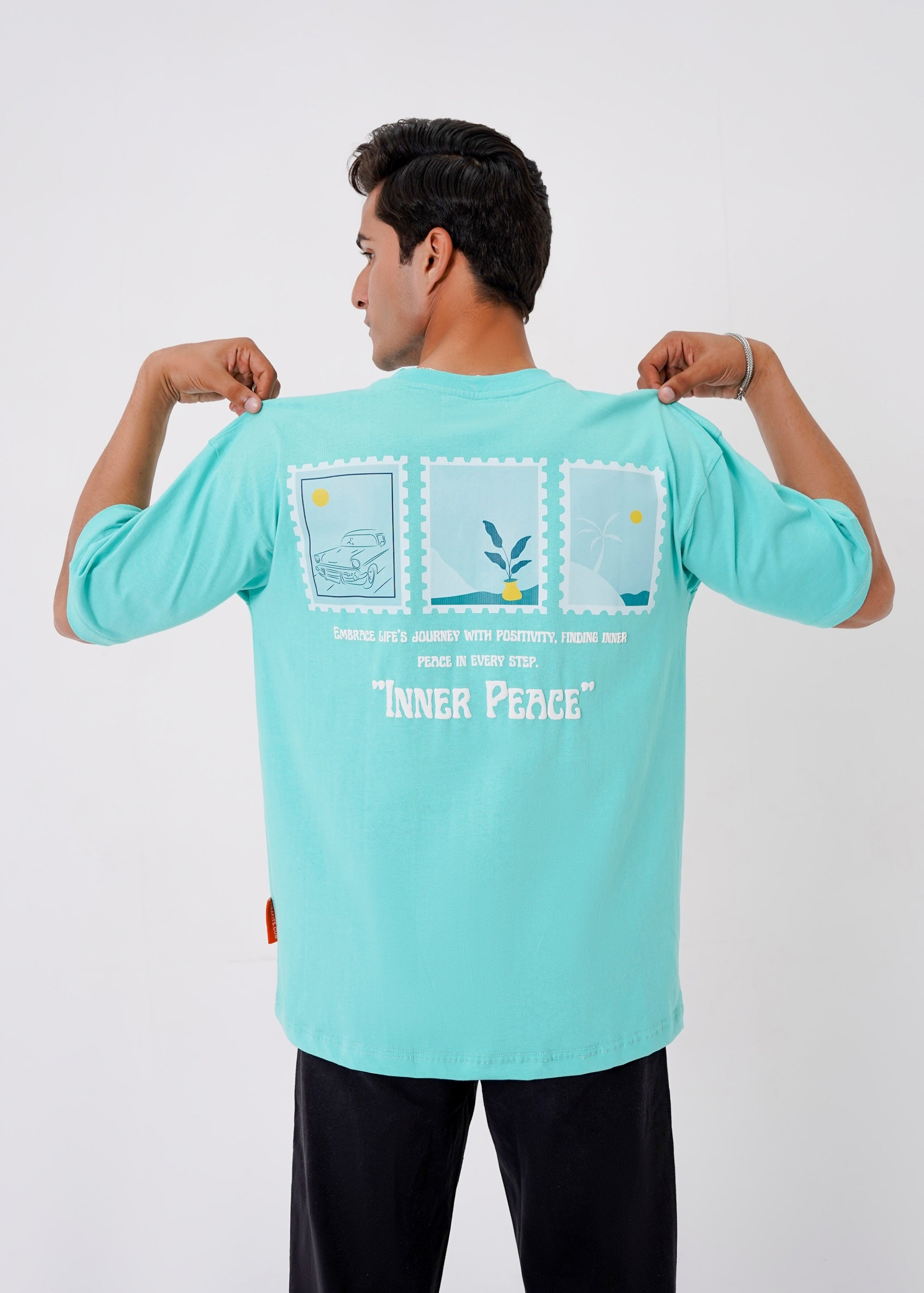 cotton T Shirt in Aquamarine