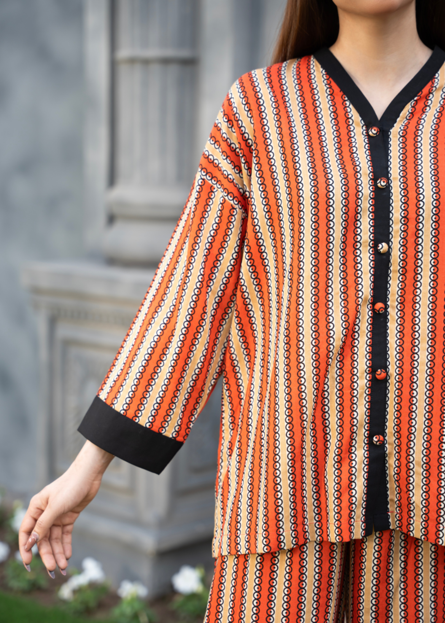 lawn Co ord Sets in Rust orange