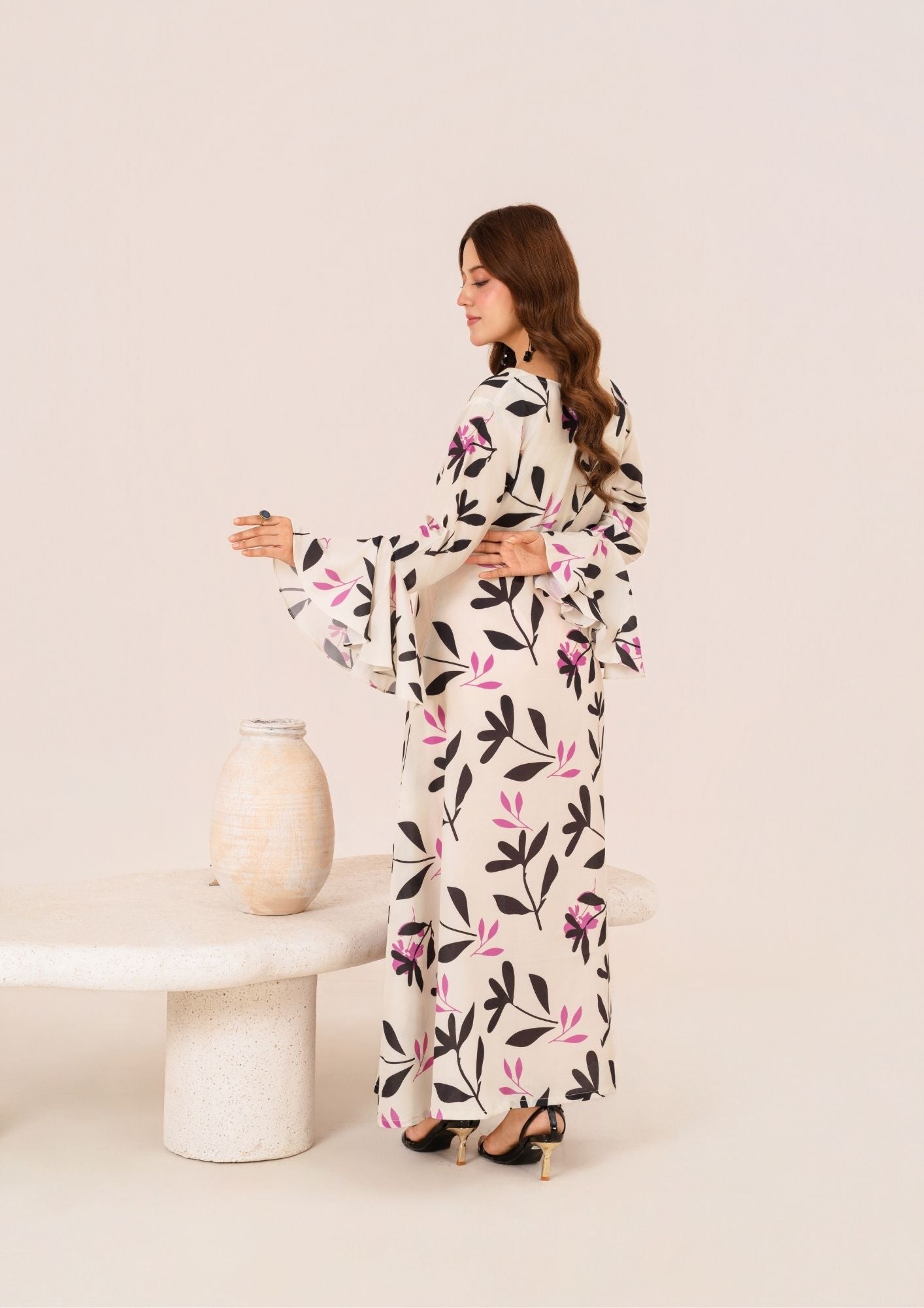 cotton viscose Maxi in Cream