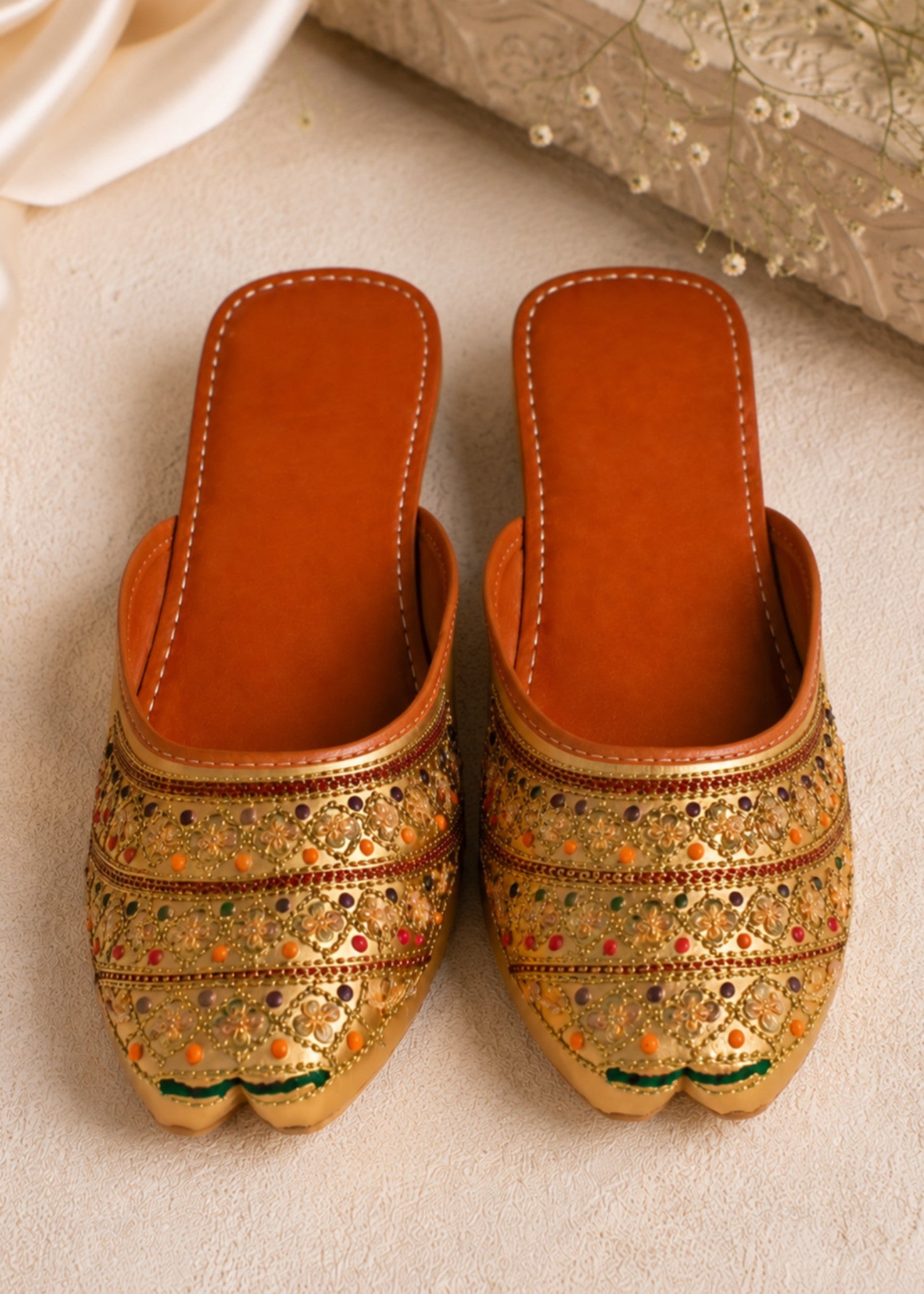 Mules in Goldenrod by - High Quality Women Mules JKQ0454