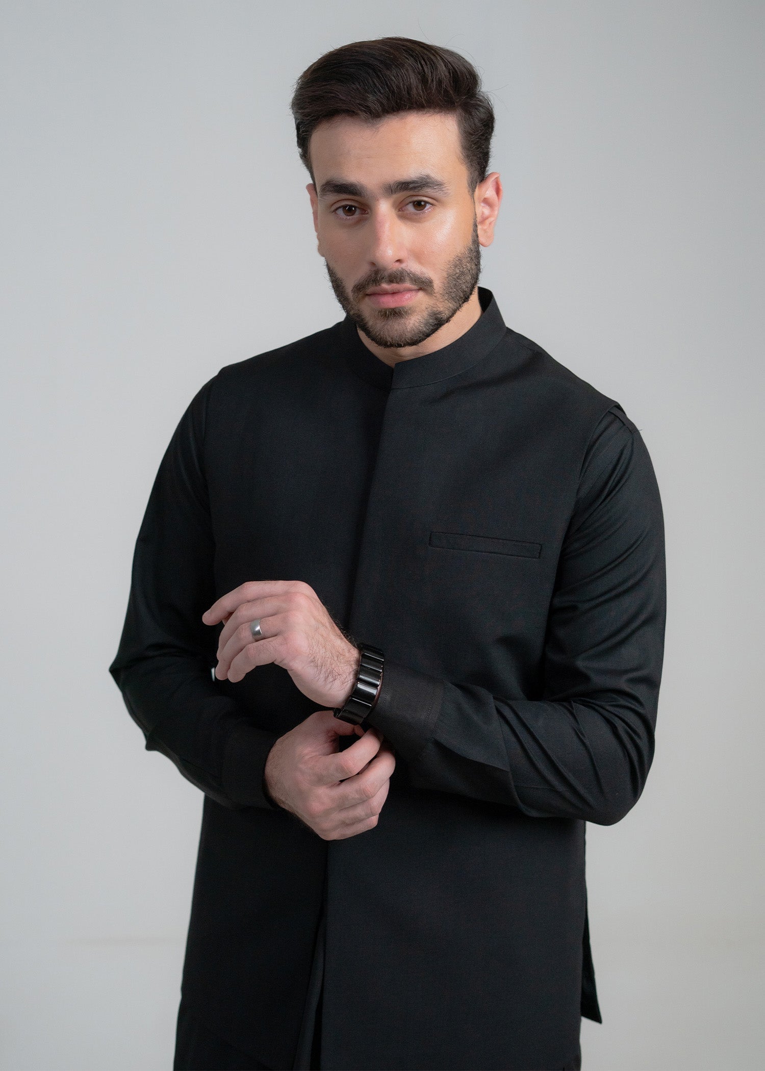 wash & wear Waistcoat in Black by Buraq