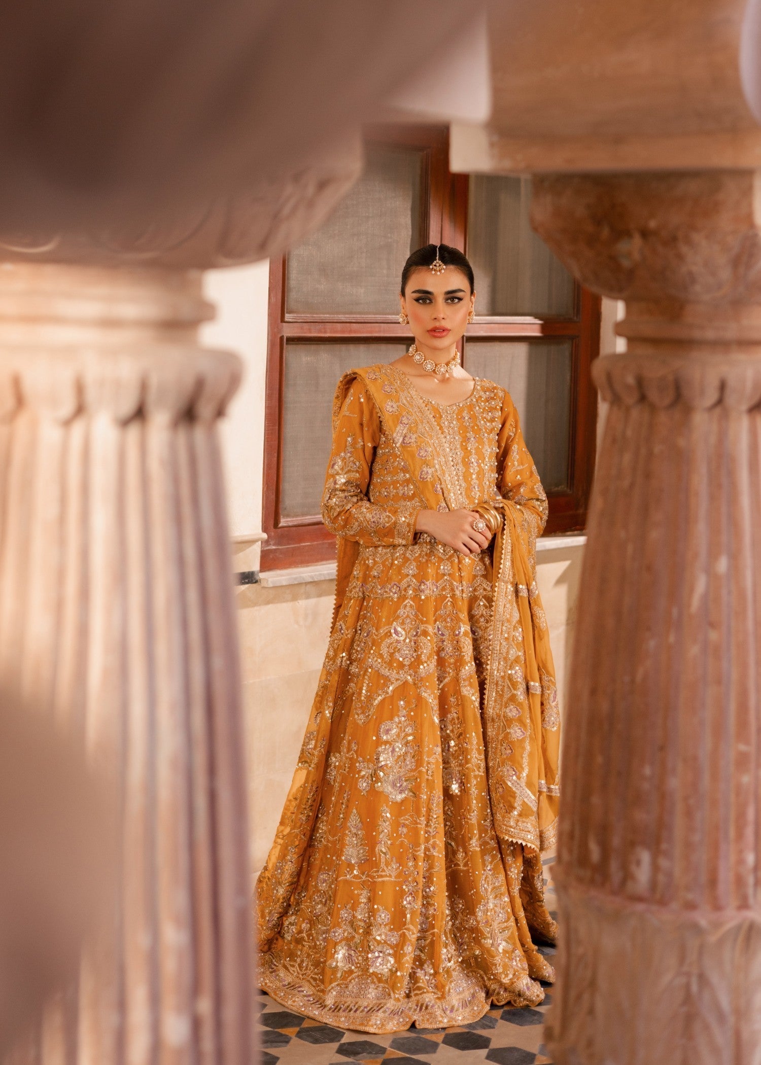 chiffon Maxi in Mustard