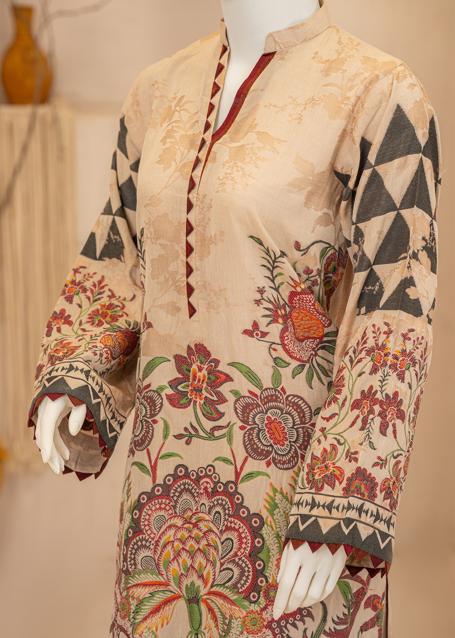 jacquard Co Ord Sets in Wheat