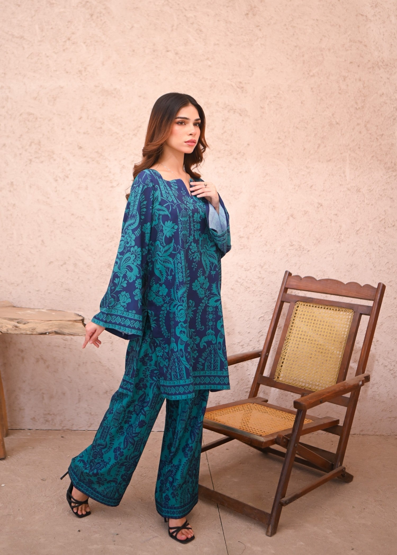 crepe Co Ord Sets in Teal