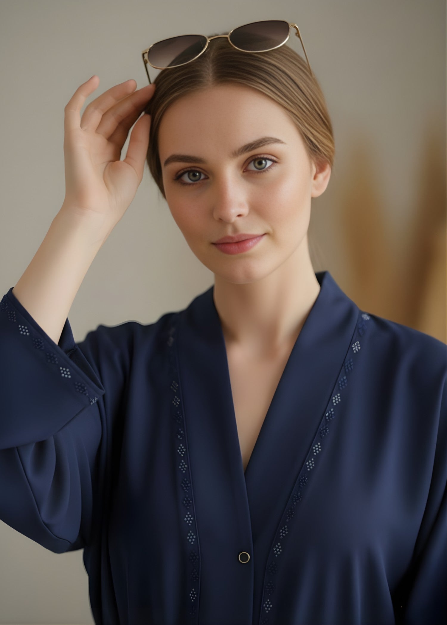 nidha Abaya in Cobalt blue