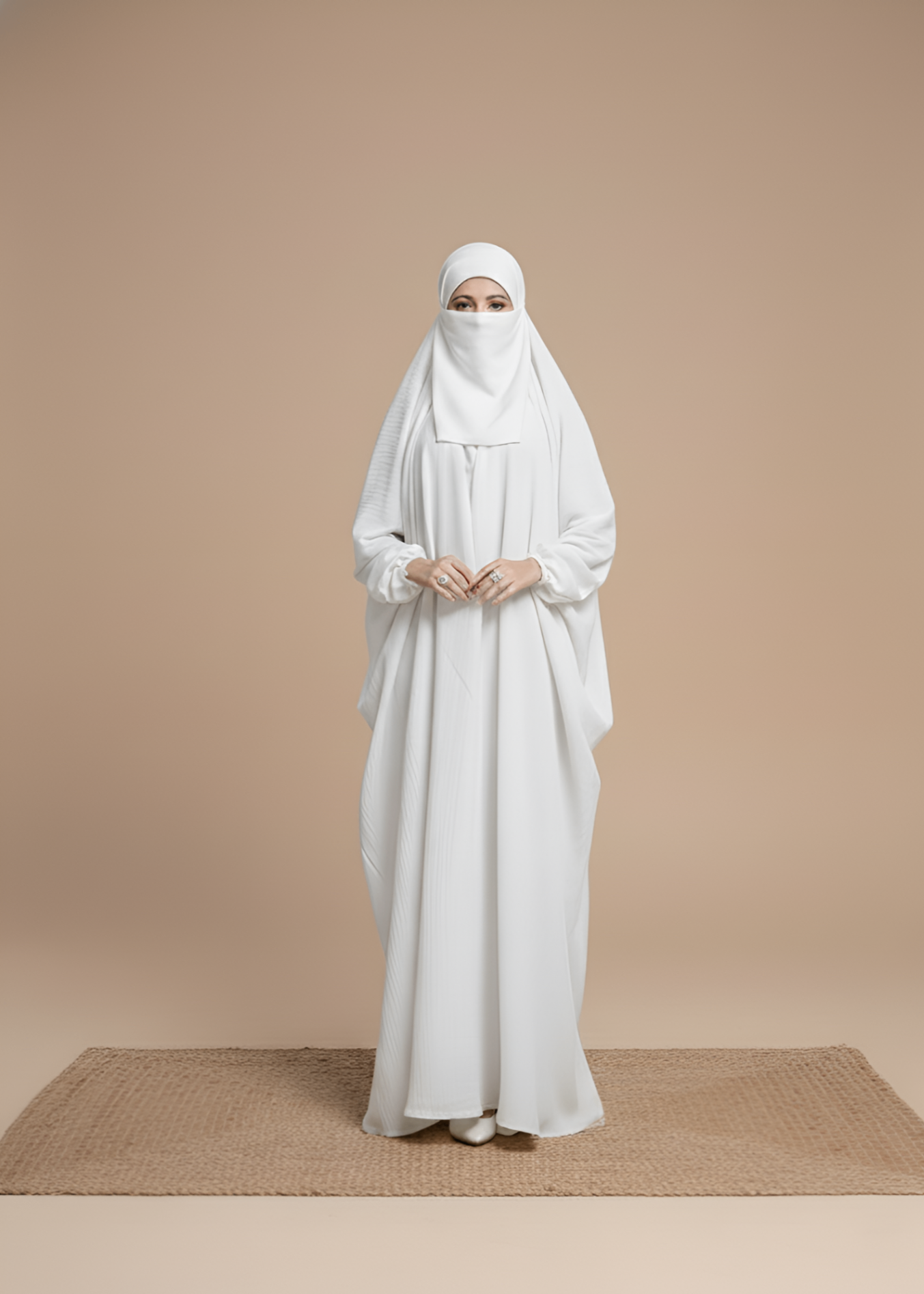 georgette Jilbab in White