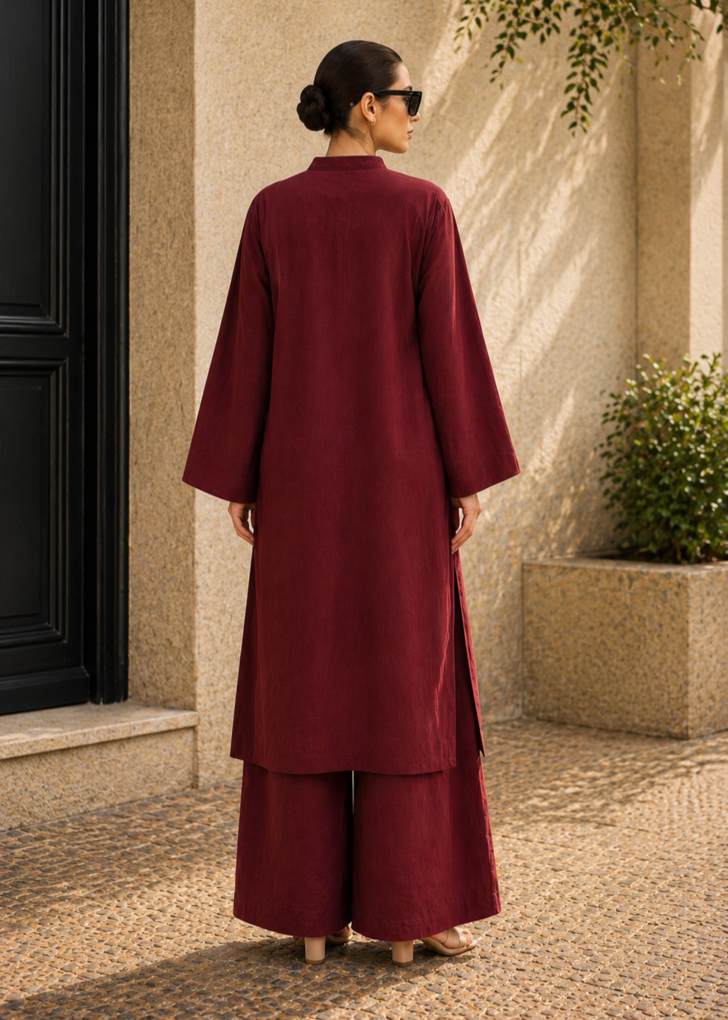cotton Co Ord Sets in Cherry red