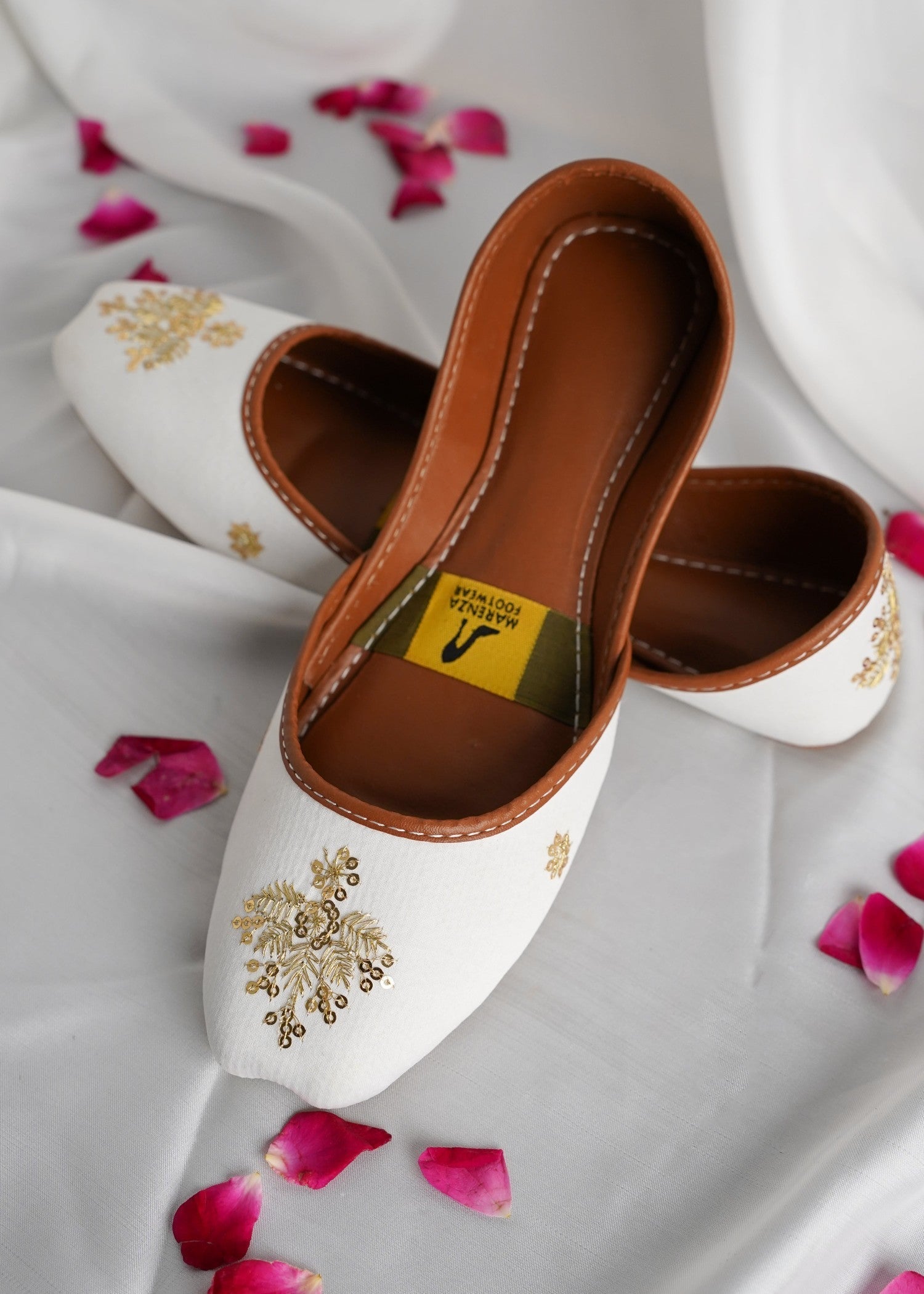 Khussa in Milk by - High Quality Women Khussa NZW7123